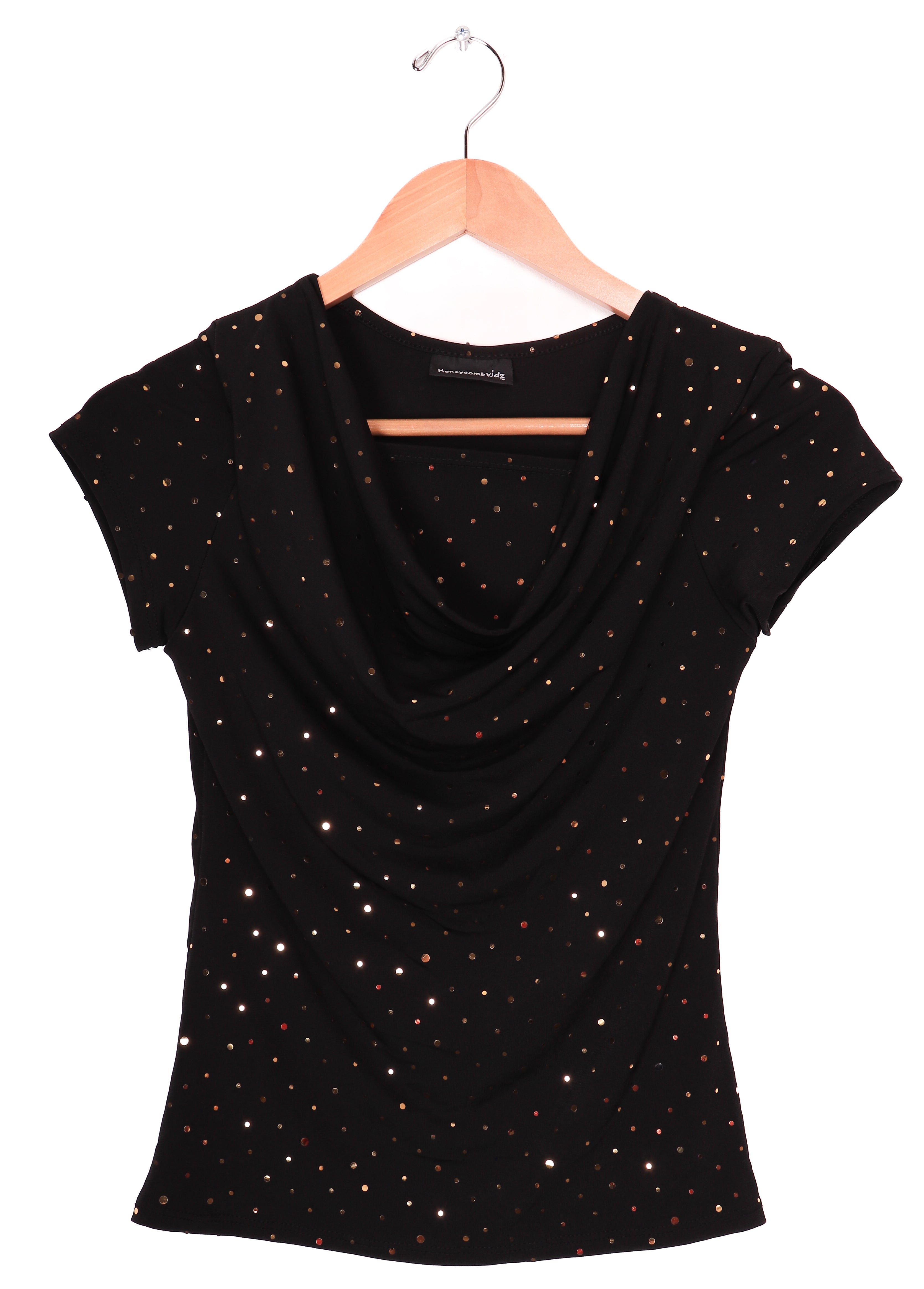 Y2K Honeycomb Kidz Sparkley Black Top