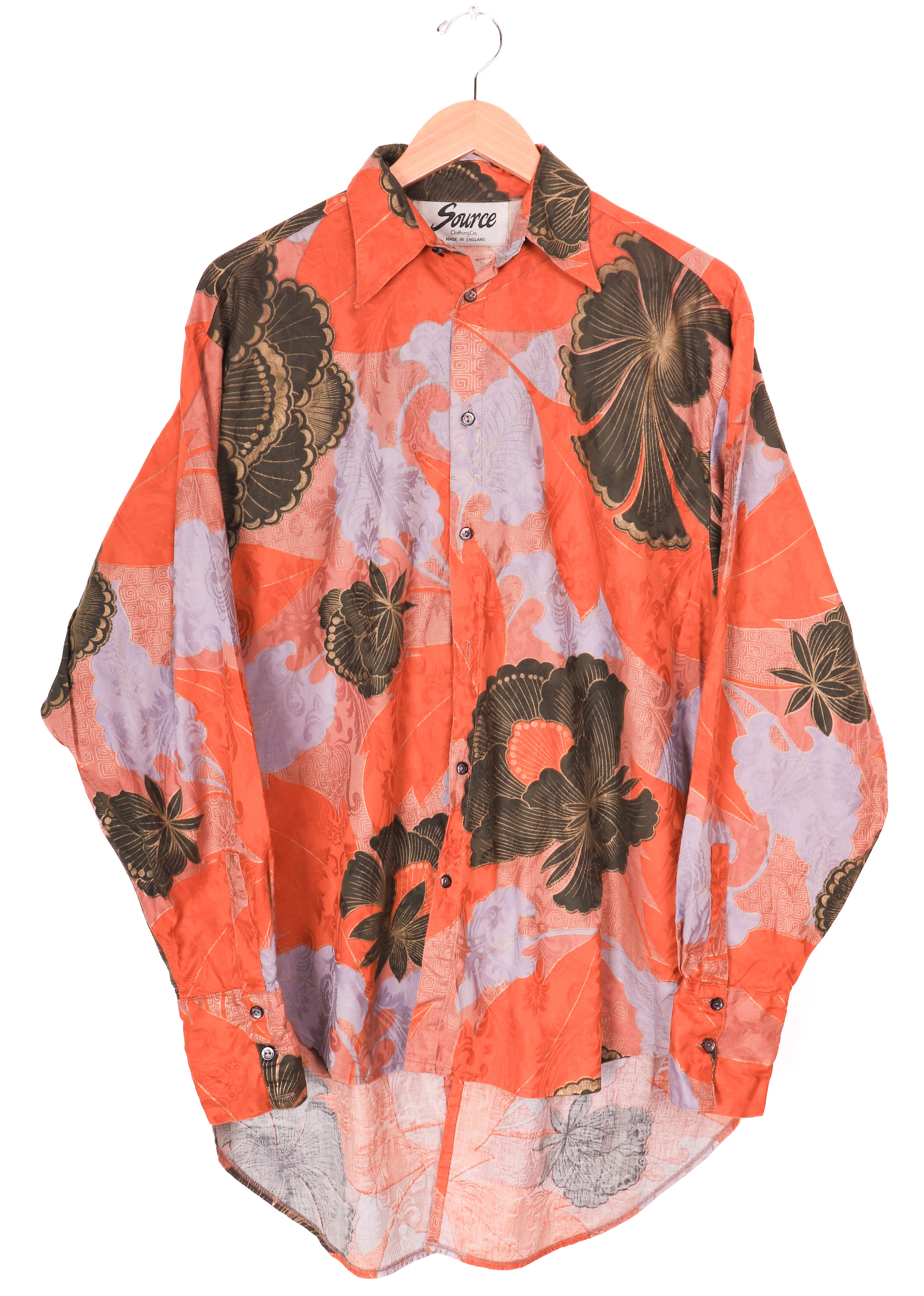 80s Source Clothing CO. Funky Orange and Green Button Up – Neomai Vintage