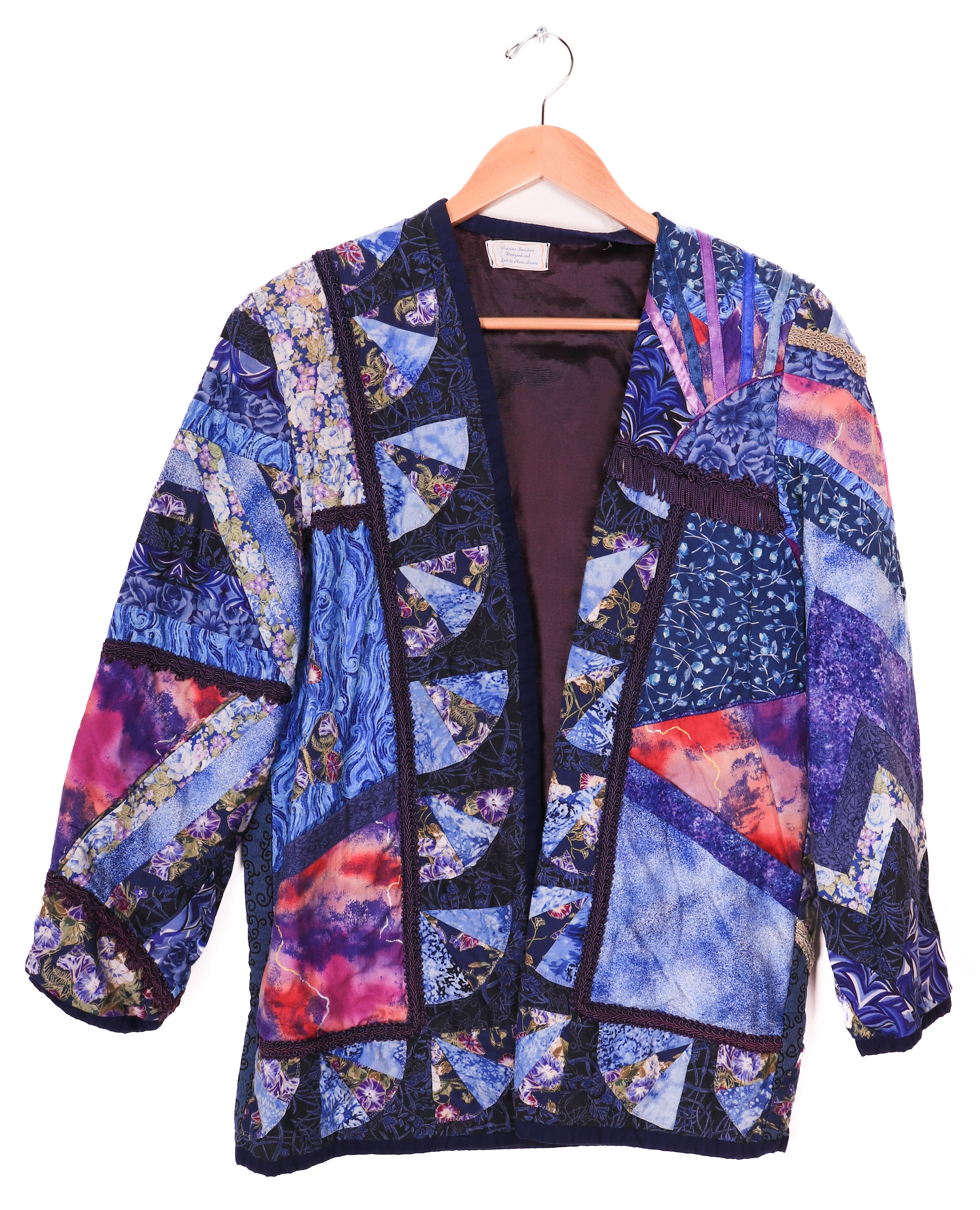 Boutique Funky Blue Patchwork Jacket