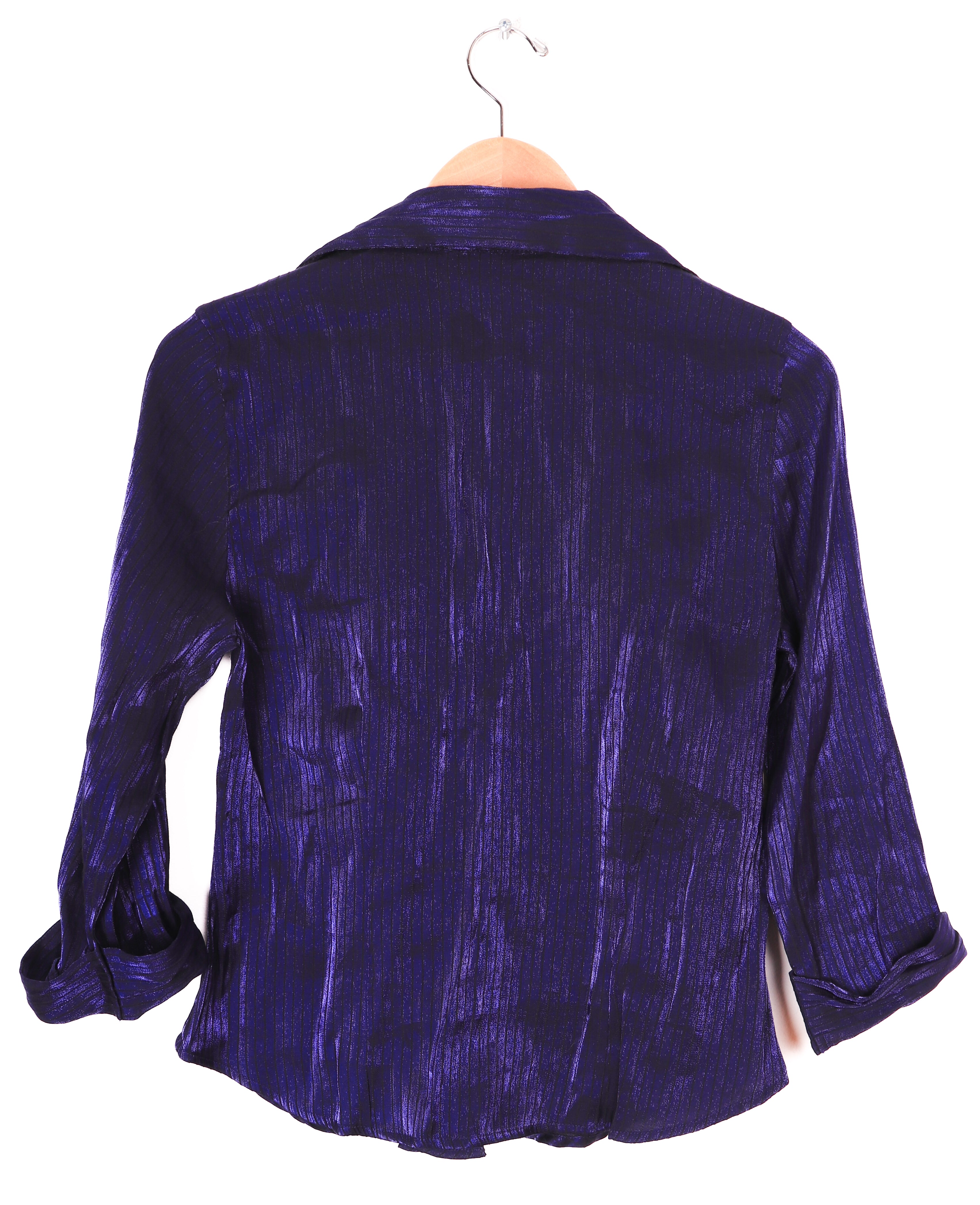 90s Giorgio Fiorlini Metallic Purple Blouse