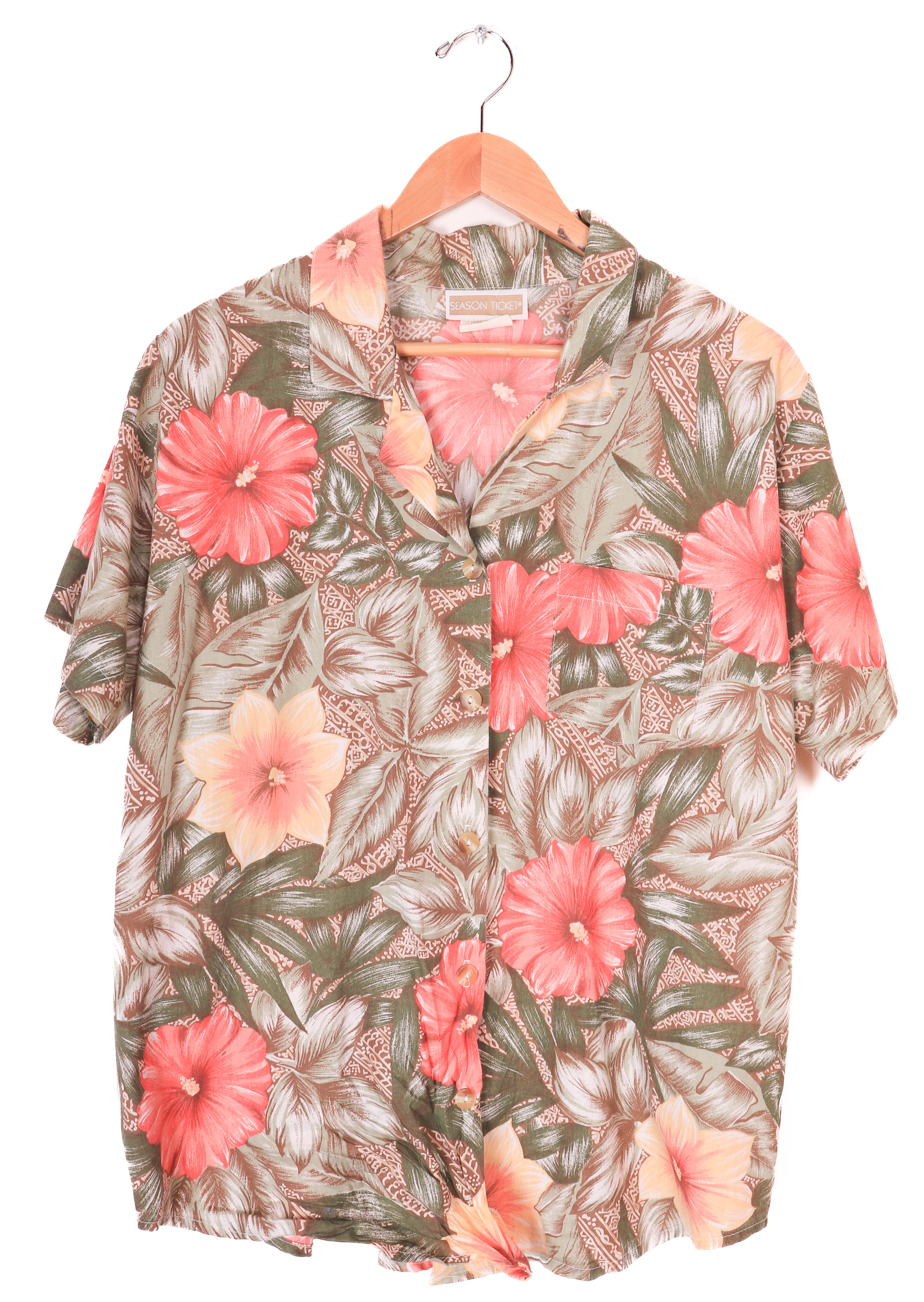 90s Season Ticket Hawaiian Blouse