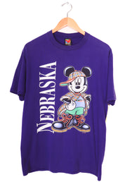 Vintage 90s Disney Mickey Mouse Nebraska T-Shirt