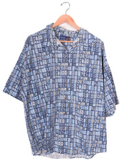 American Weekend Men's Funky Blue Button Up