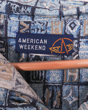 American Weekend Men's Funky Blue Button Up