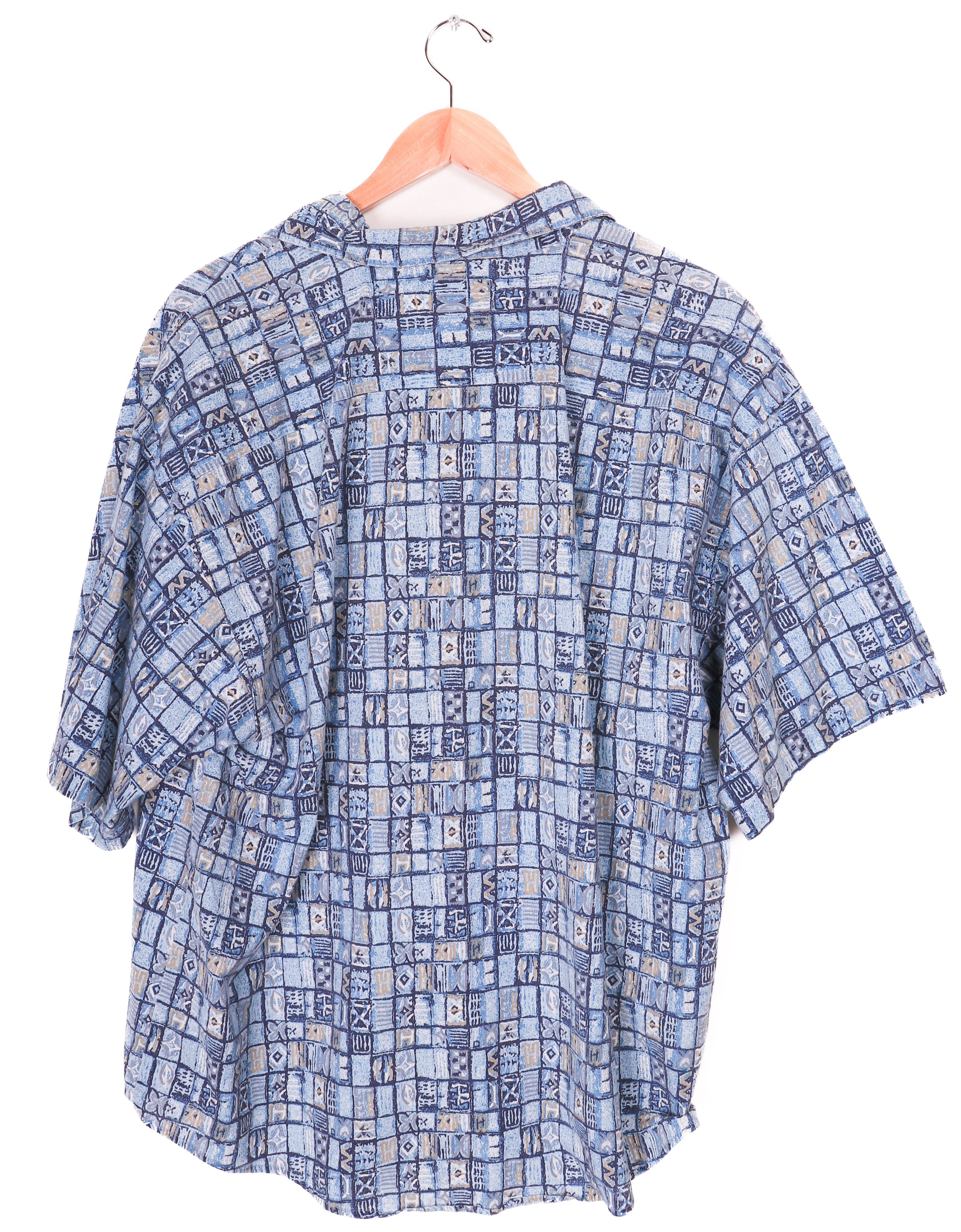 American Weekend Men's Funky Blue Button Up