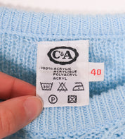 80s C&A Light Blue Acrylic Sweater