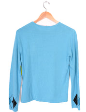 Jennifer Moore Blue Preppy Sweater