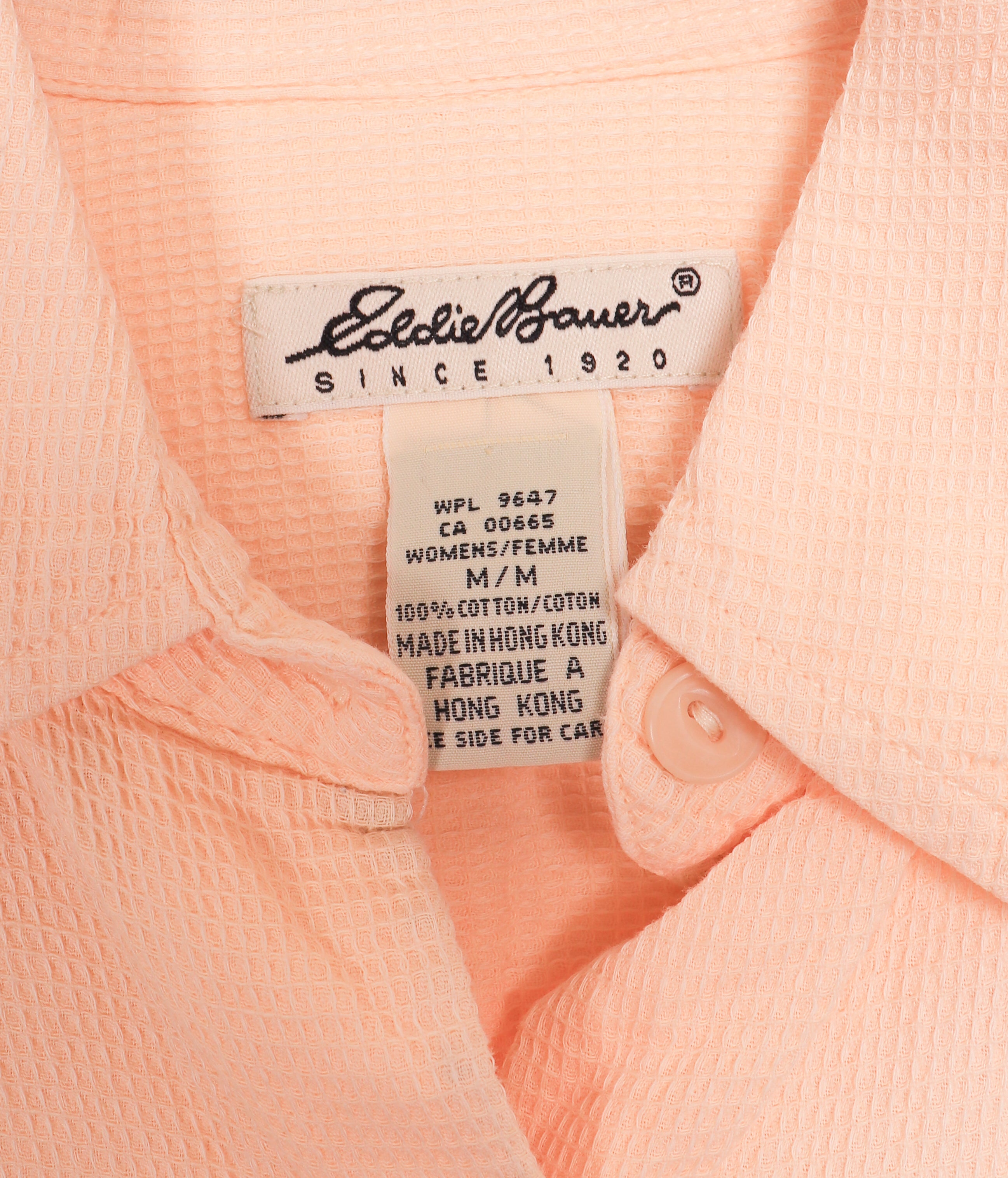 Eddie Bauer Yellow Textured Button Up