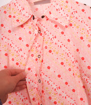 Cute Pink Floral Blouse