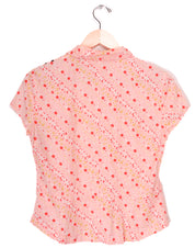 Cute Pink Floral Blouse