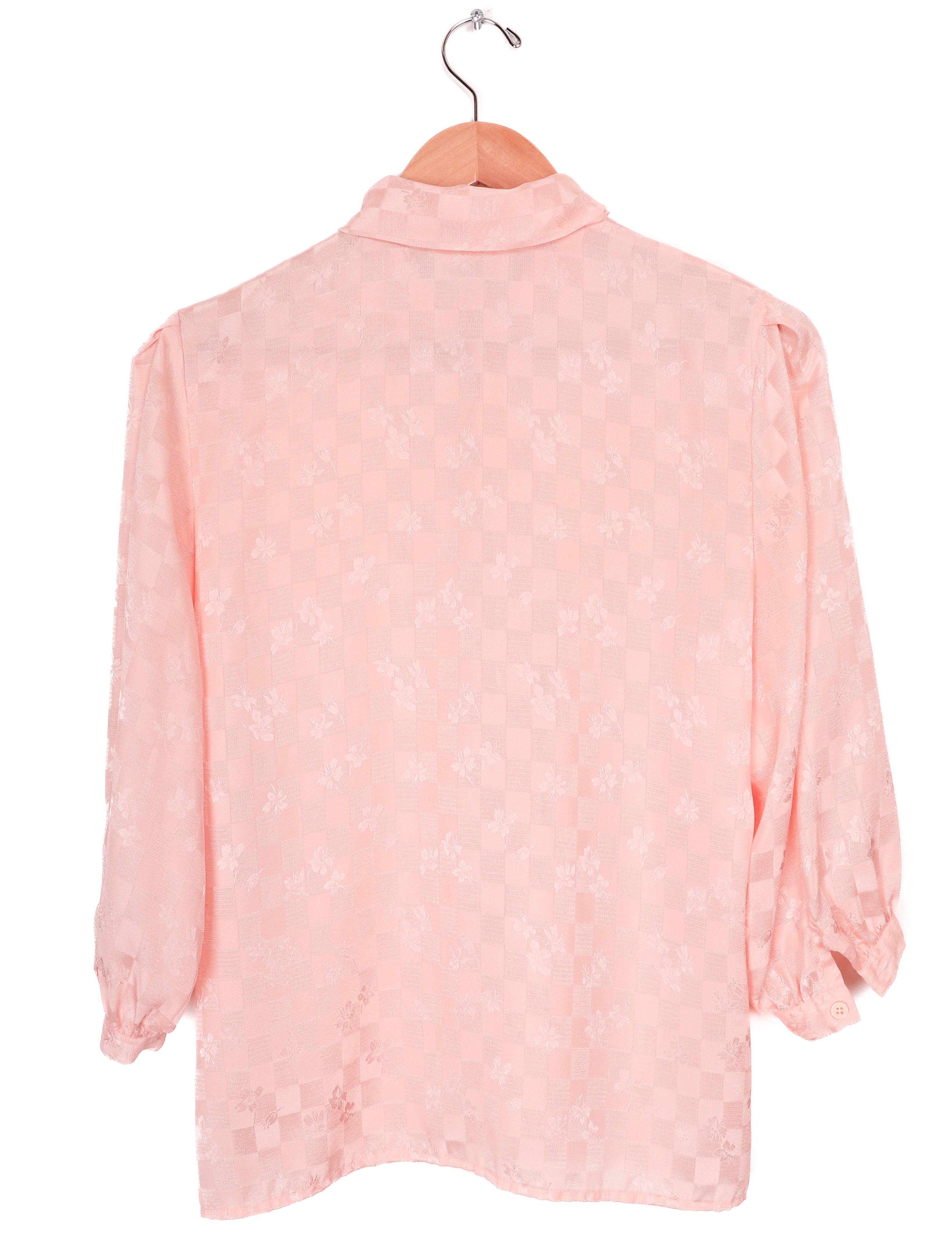 Vintage 80s-90s Weathervane Light Pink Blouse w/ Neck Tie