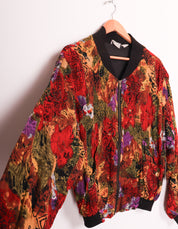 80s Speed Limit Funky Fall Florals and Sequins Jacket