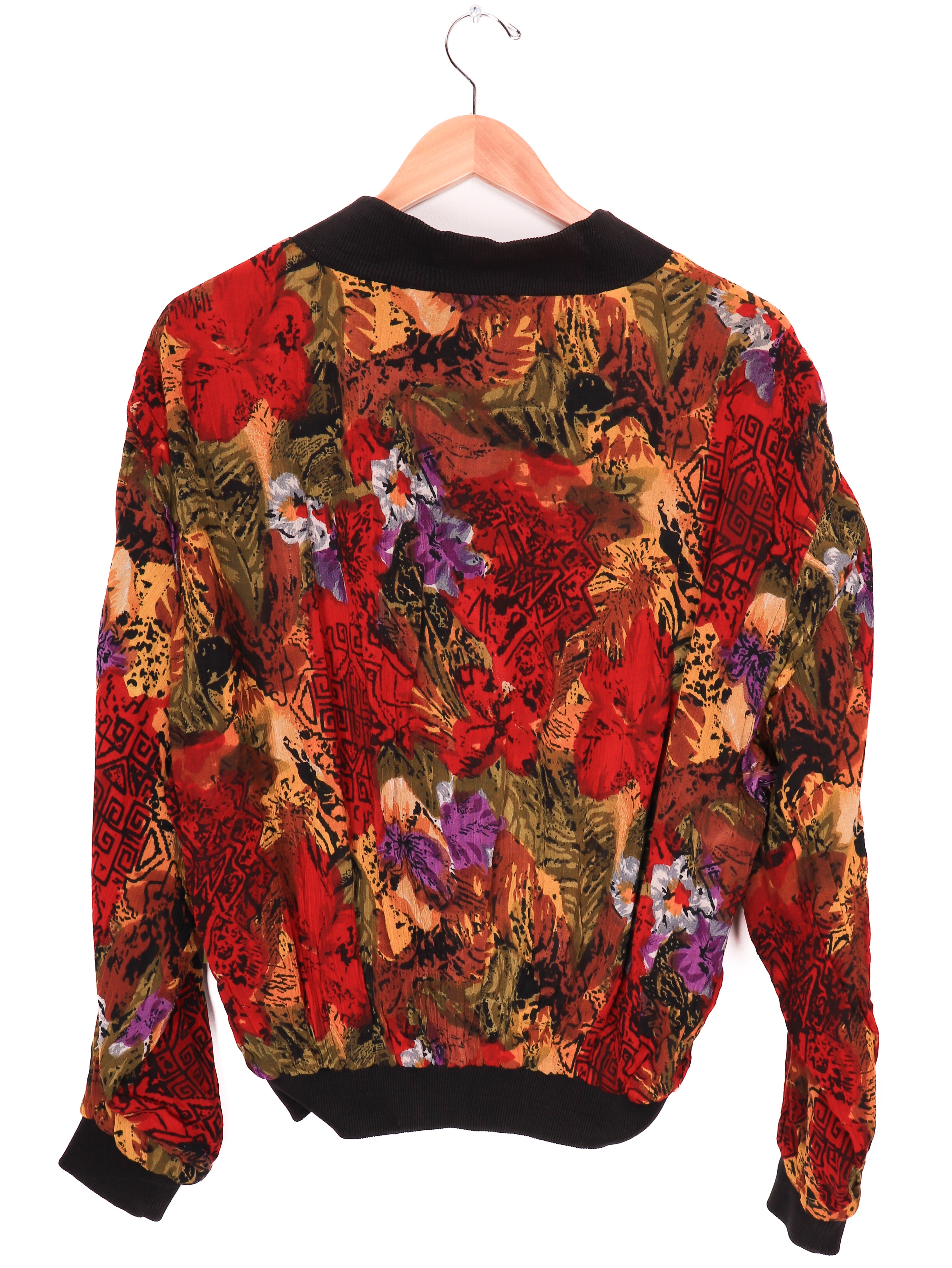 80s Speed Limit Funky Fall Florals and Sequins Jacket