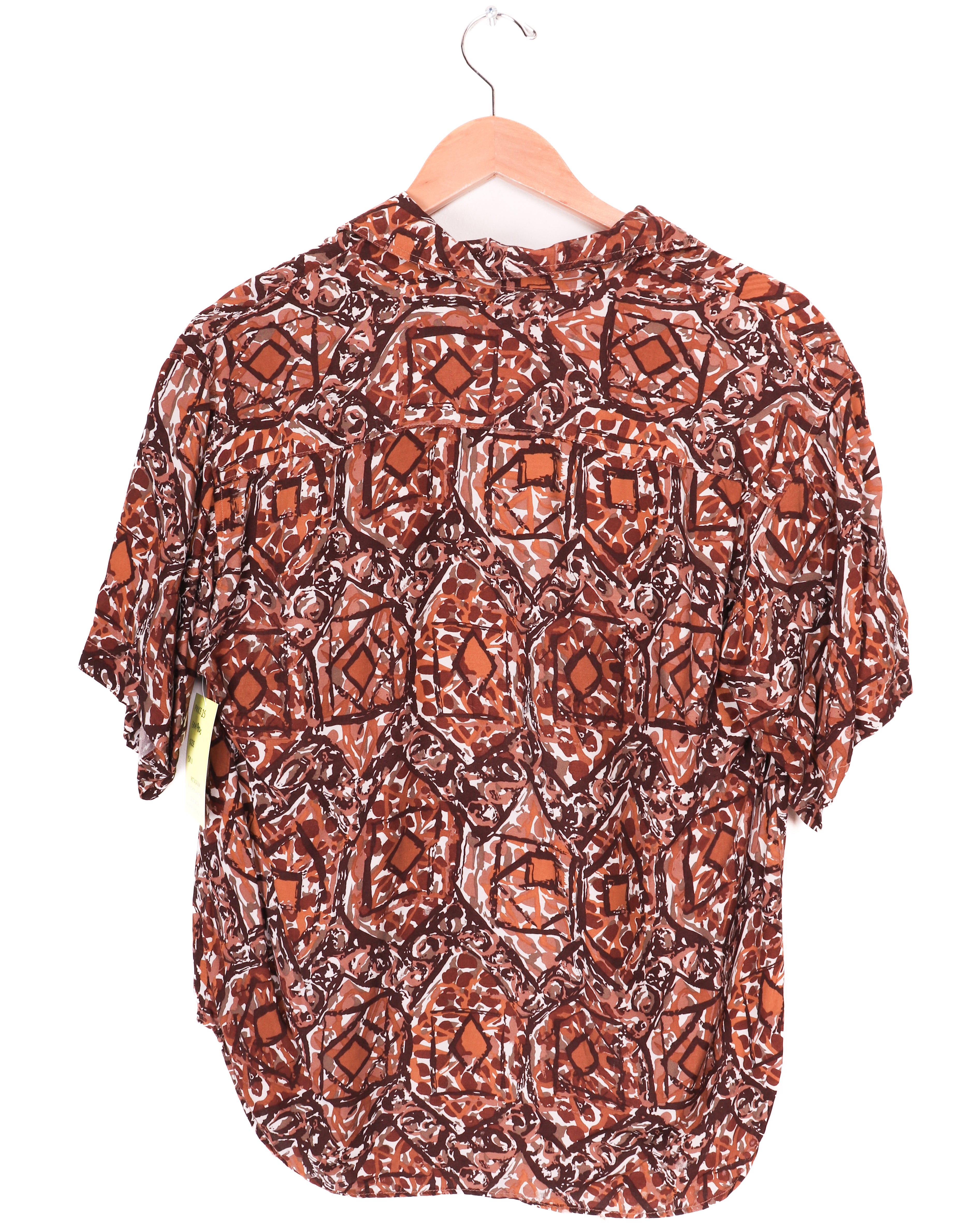 80s-90s Contempo Brown Funky Blouse