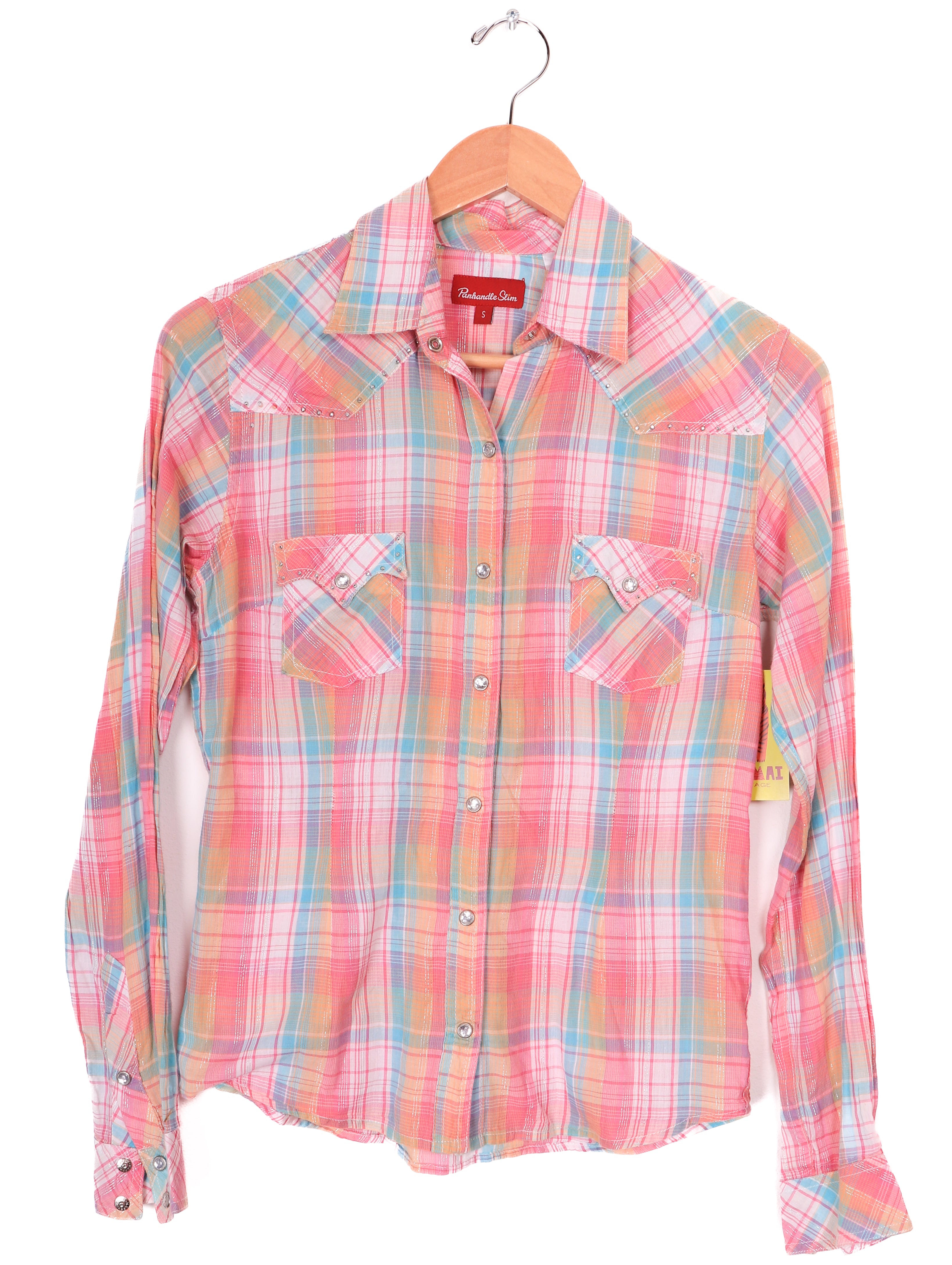 Panhandle Slim Pink Western Flannel