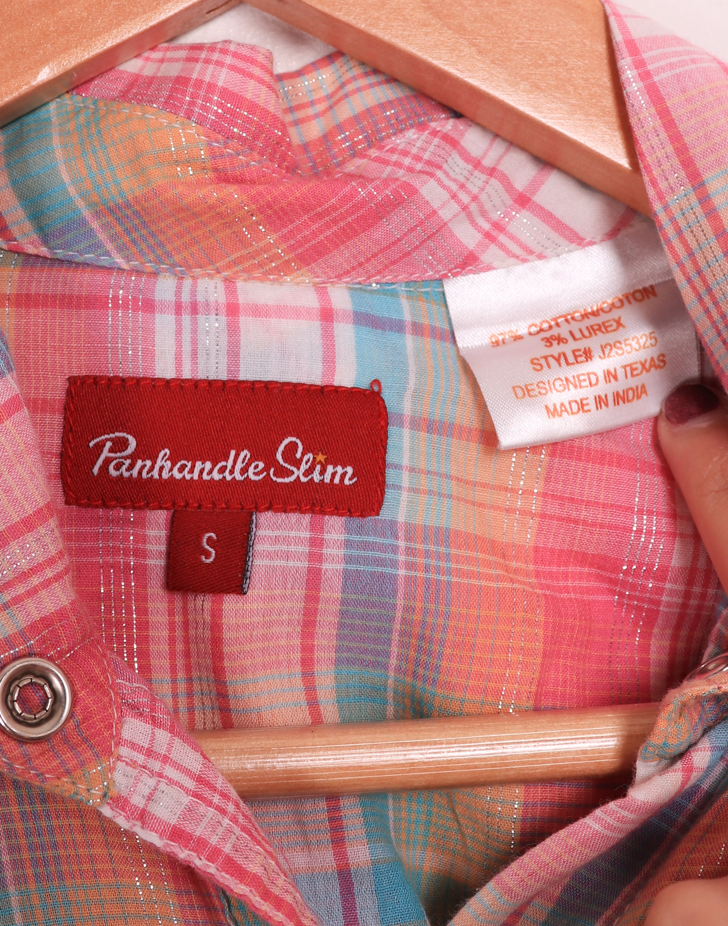 Panhandle Slim Pink Western Flannel