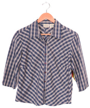 St. Johns Bay Preppy Blue Plaid Blouse