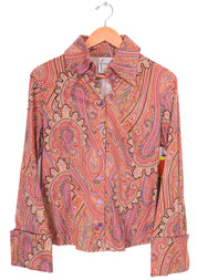 70s Style Finley Paisley Pattern Blouse