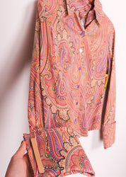 70s Style Finley Paisley Pattern Blouse