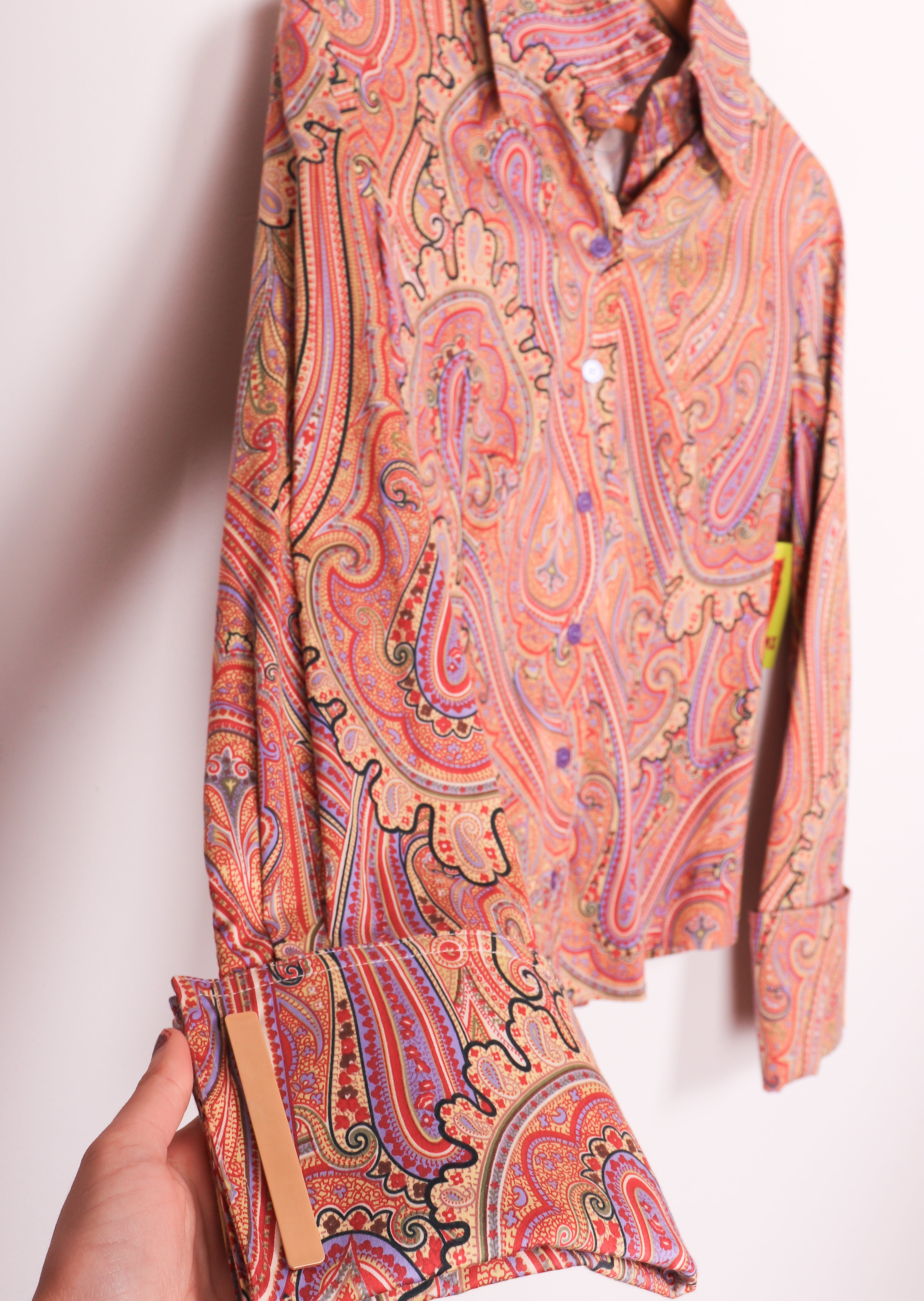 70s Style Finley Paisley Pattern Blouse