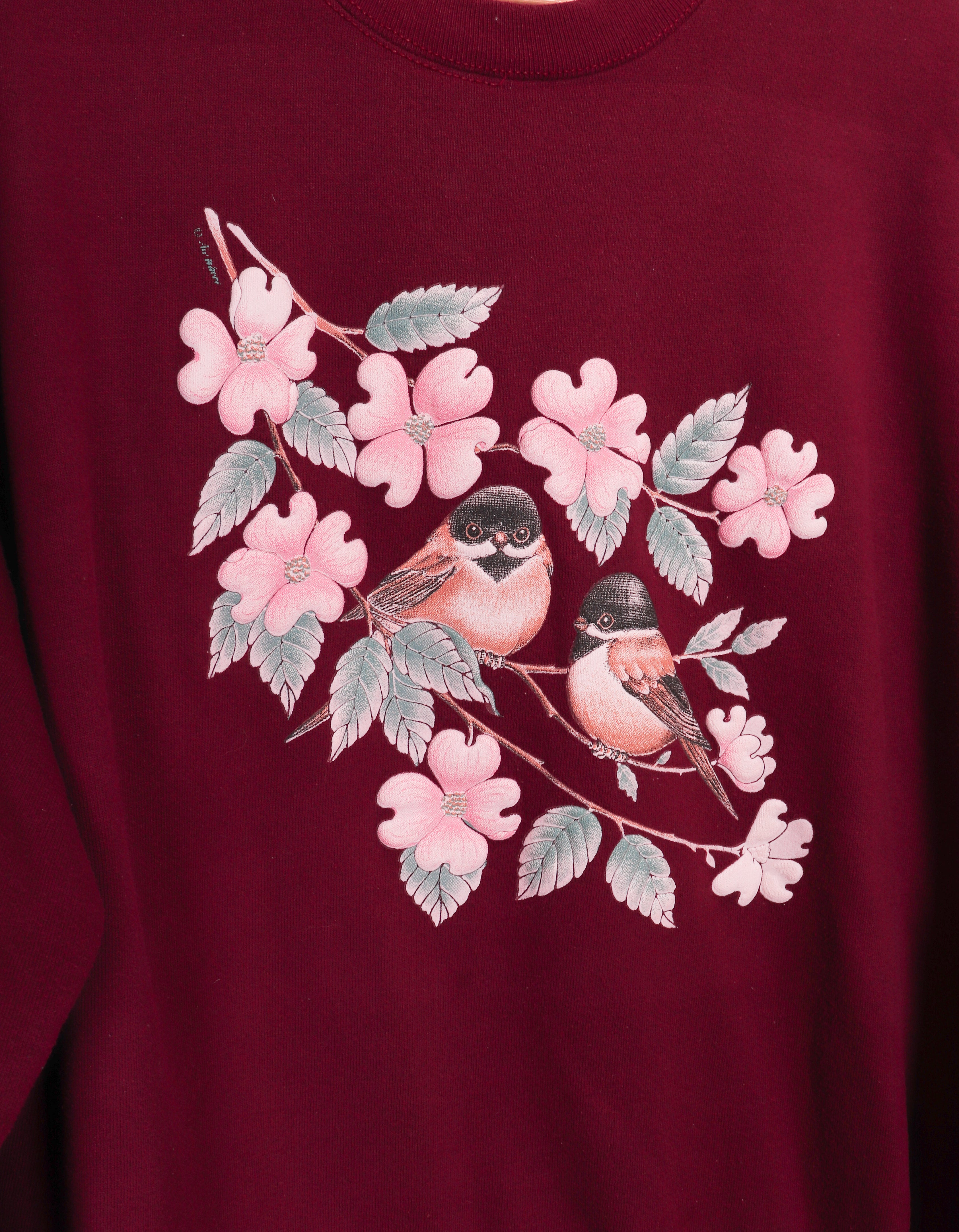 90s Cute Birds in a Tree Crewneck