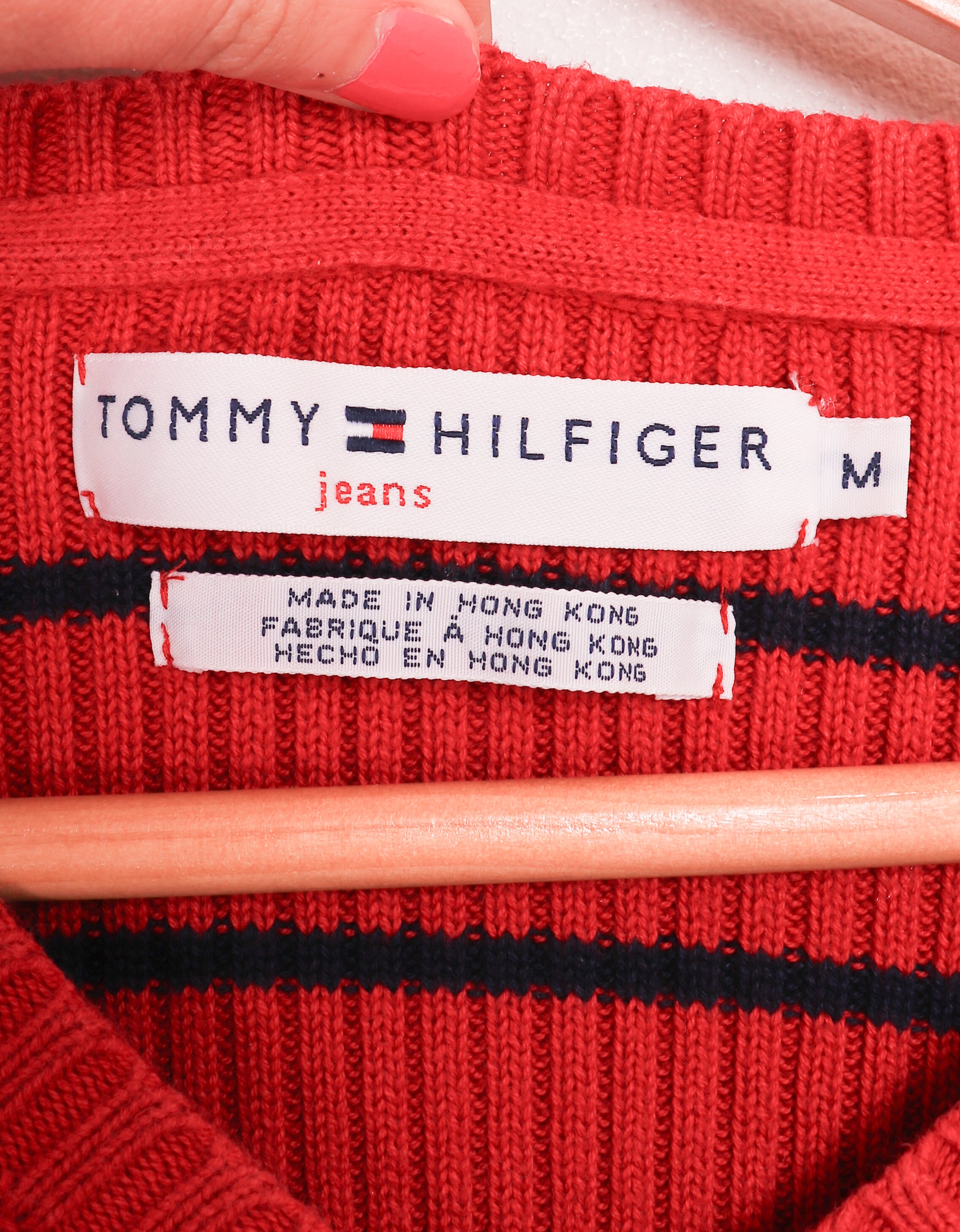 Tommy Hilfiger Red Striped Sweater