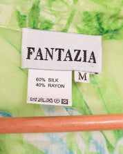 90s Fantazia Green Flowy Fairy Blouse