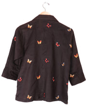 90s Casey Coleman Butterflies Brown Blouse