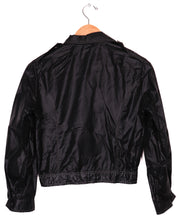 Vintage 70s Cropped Black Nylon Jacket