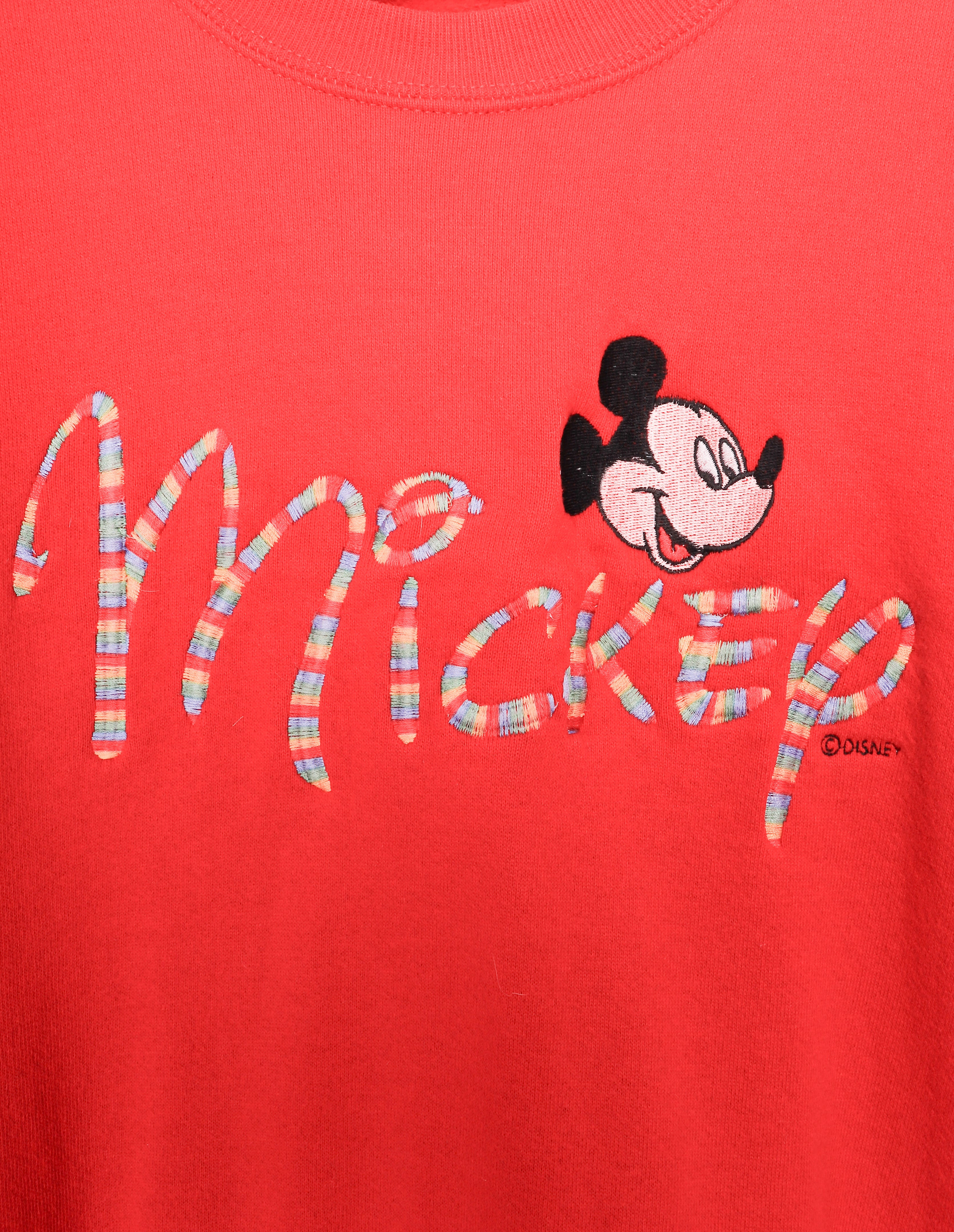 Vintage Disney Mickey Mouse Red Crewneck