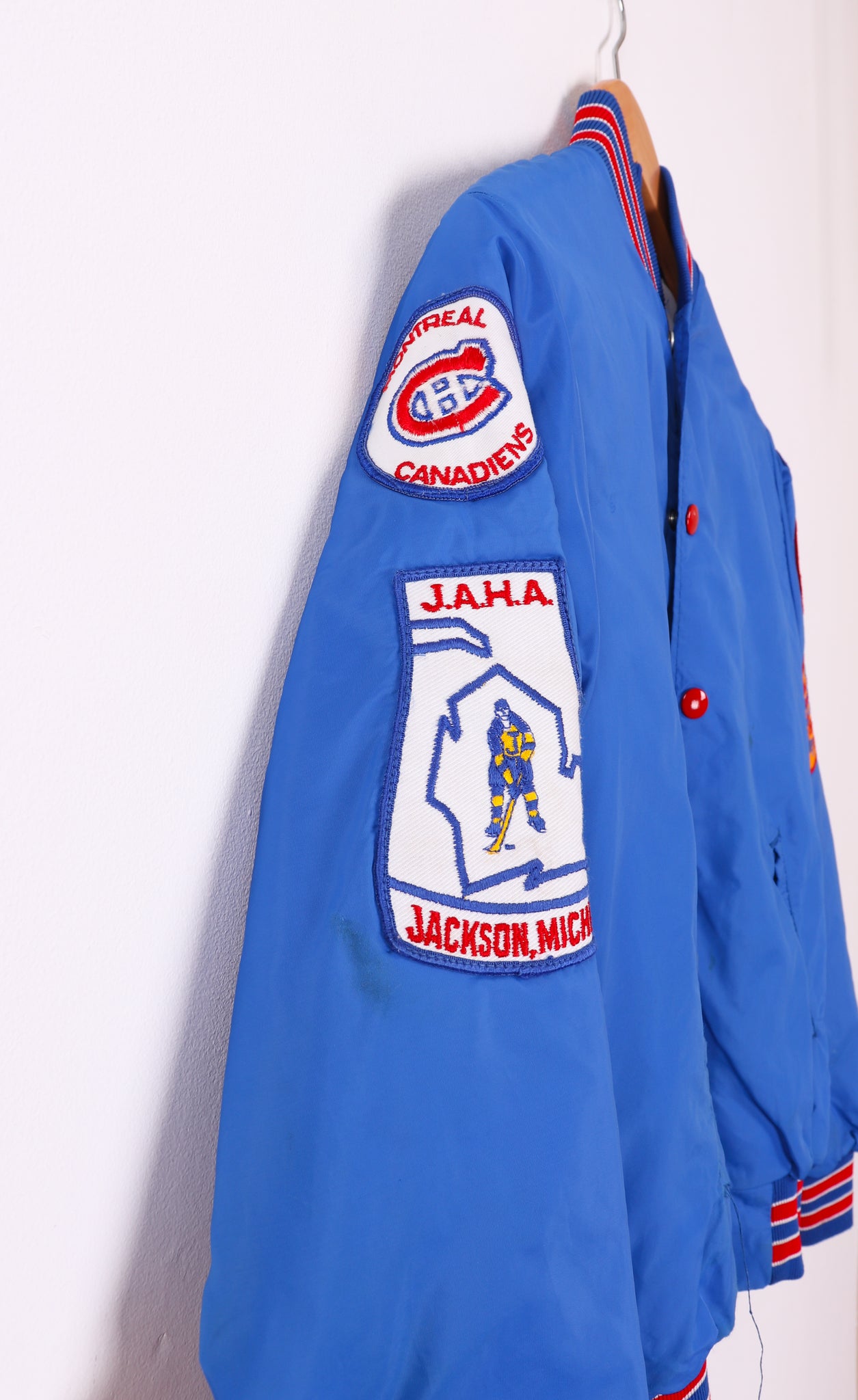 Rennoe 1985 Junior Hockey Bomber Varsity jacket