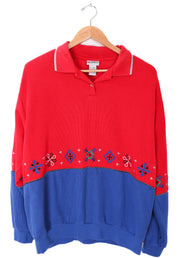 90s Koret Sport Red/Blue Western Crewneck