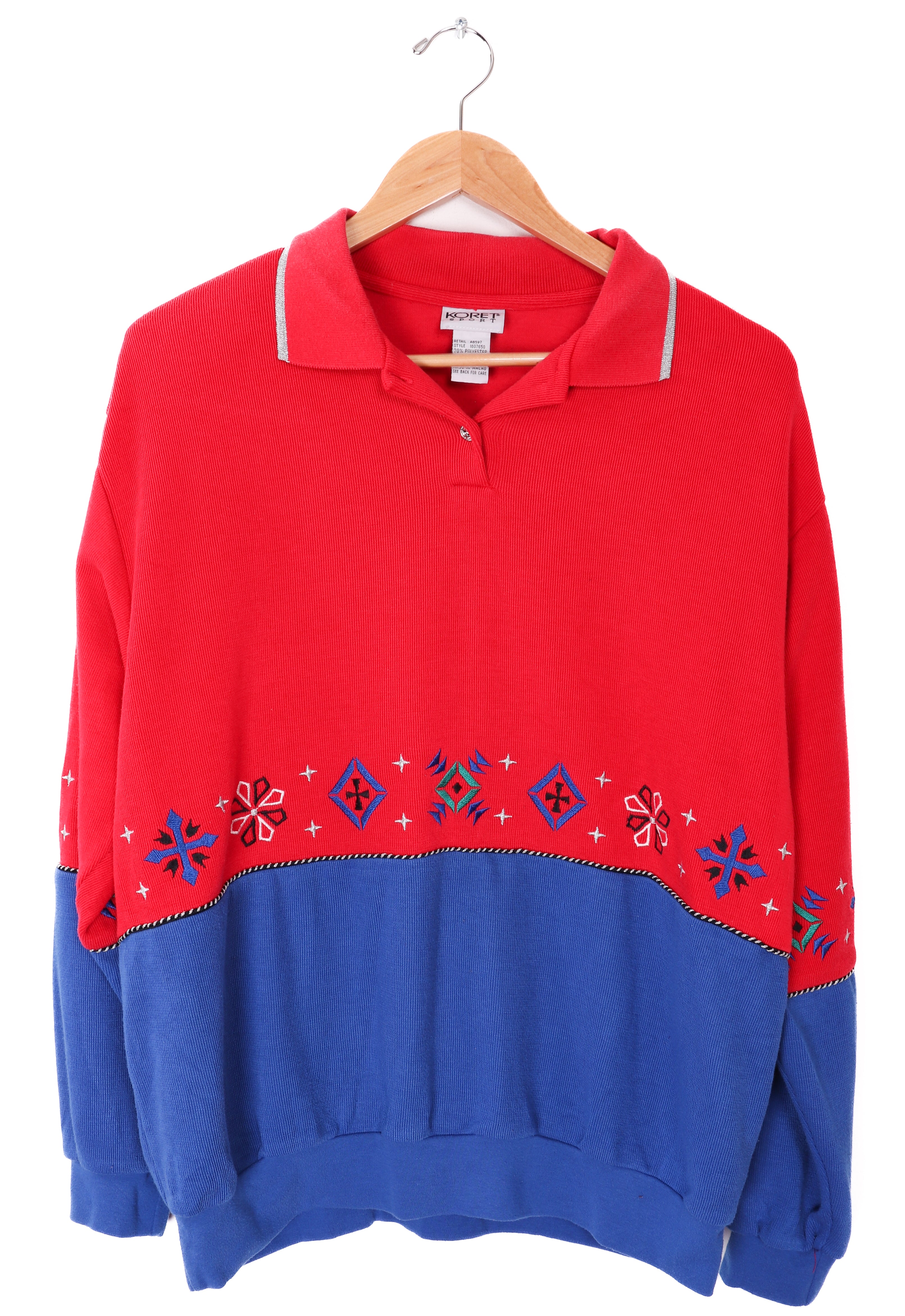 90s Koret Sport Red/Blue Western Crewneck