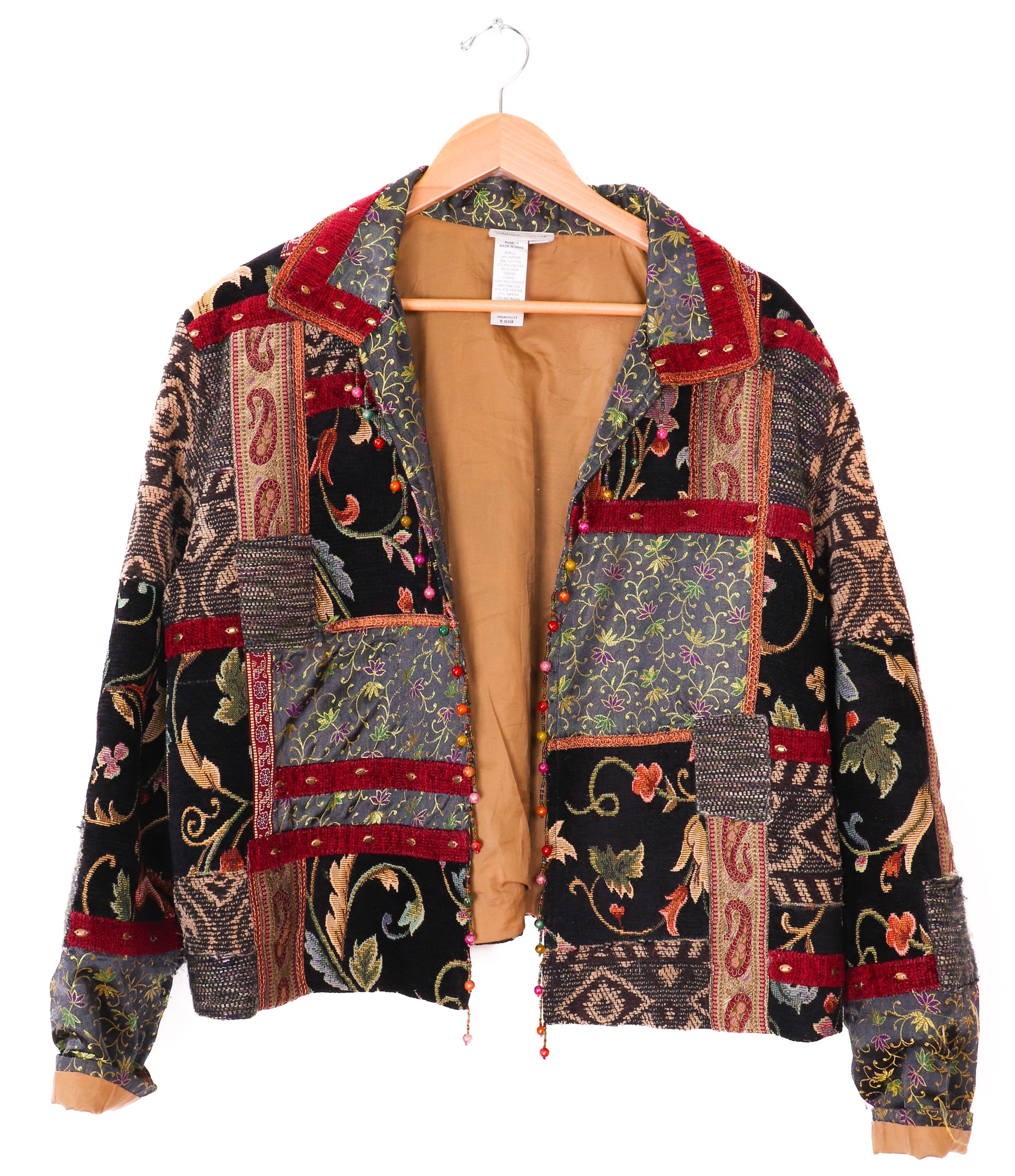 Coldwater Creek Tapestry Style Cropped Jacket