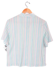 60s-70s Booth Bay Pastel Stripes Blouse