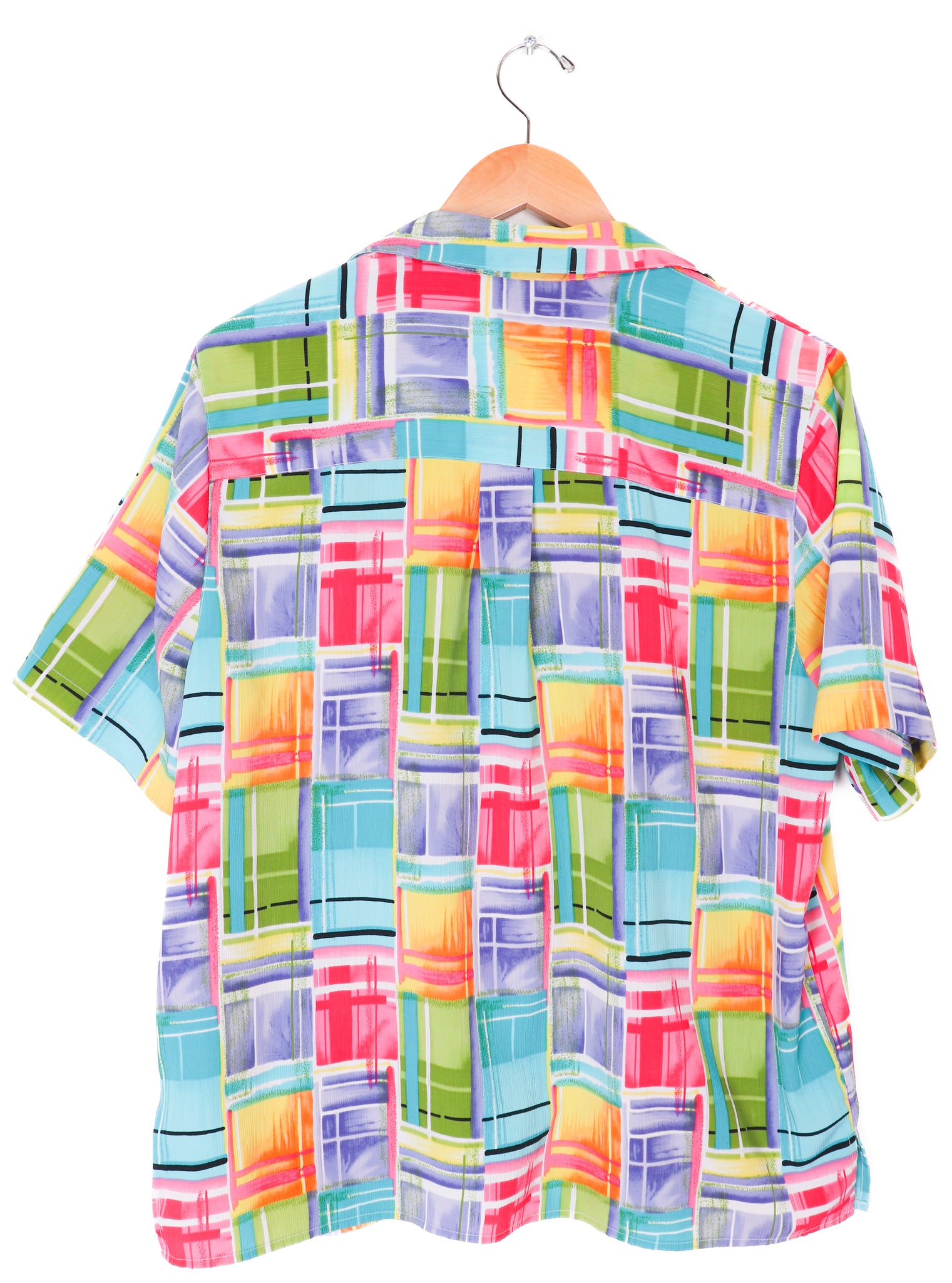 Alfred Dunner Funky Bright Color Blocks Blouse