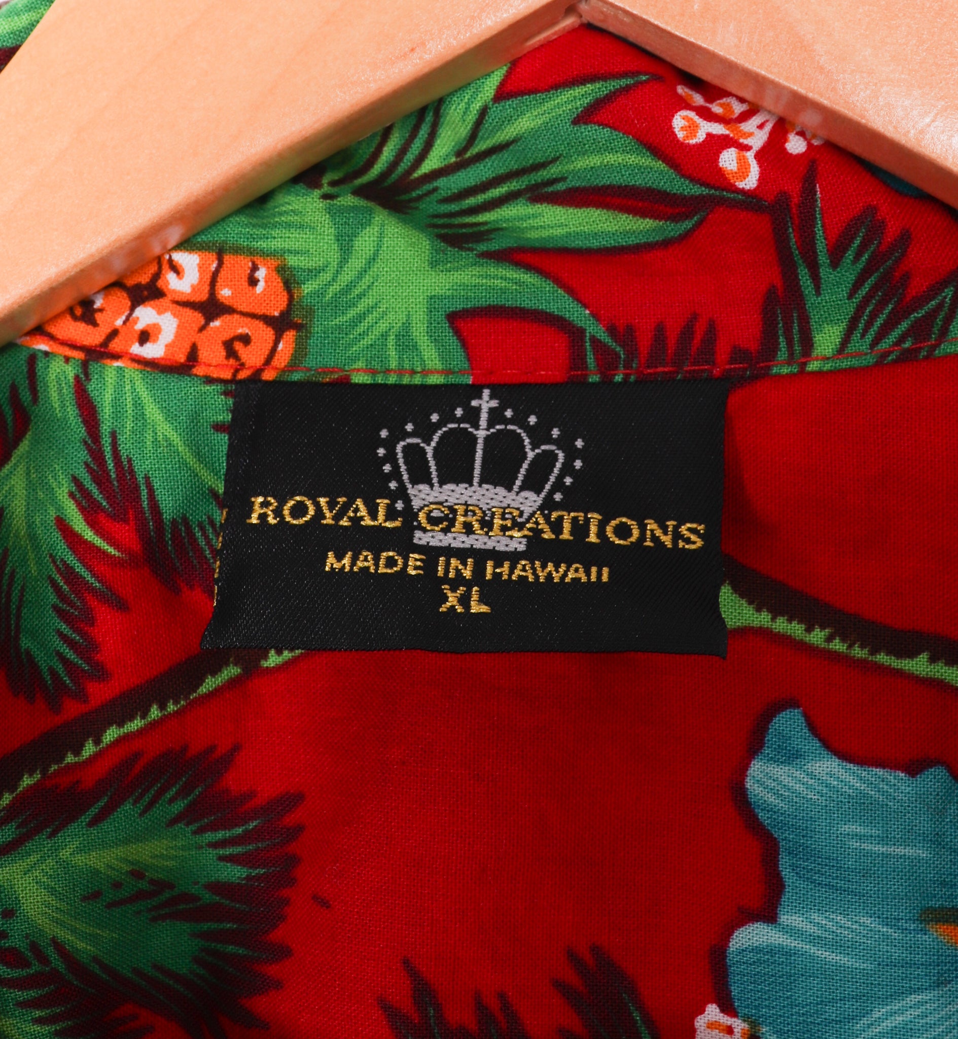 Royal Creations Red Hawaiian Button Up