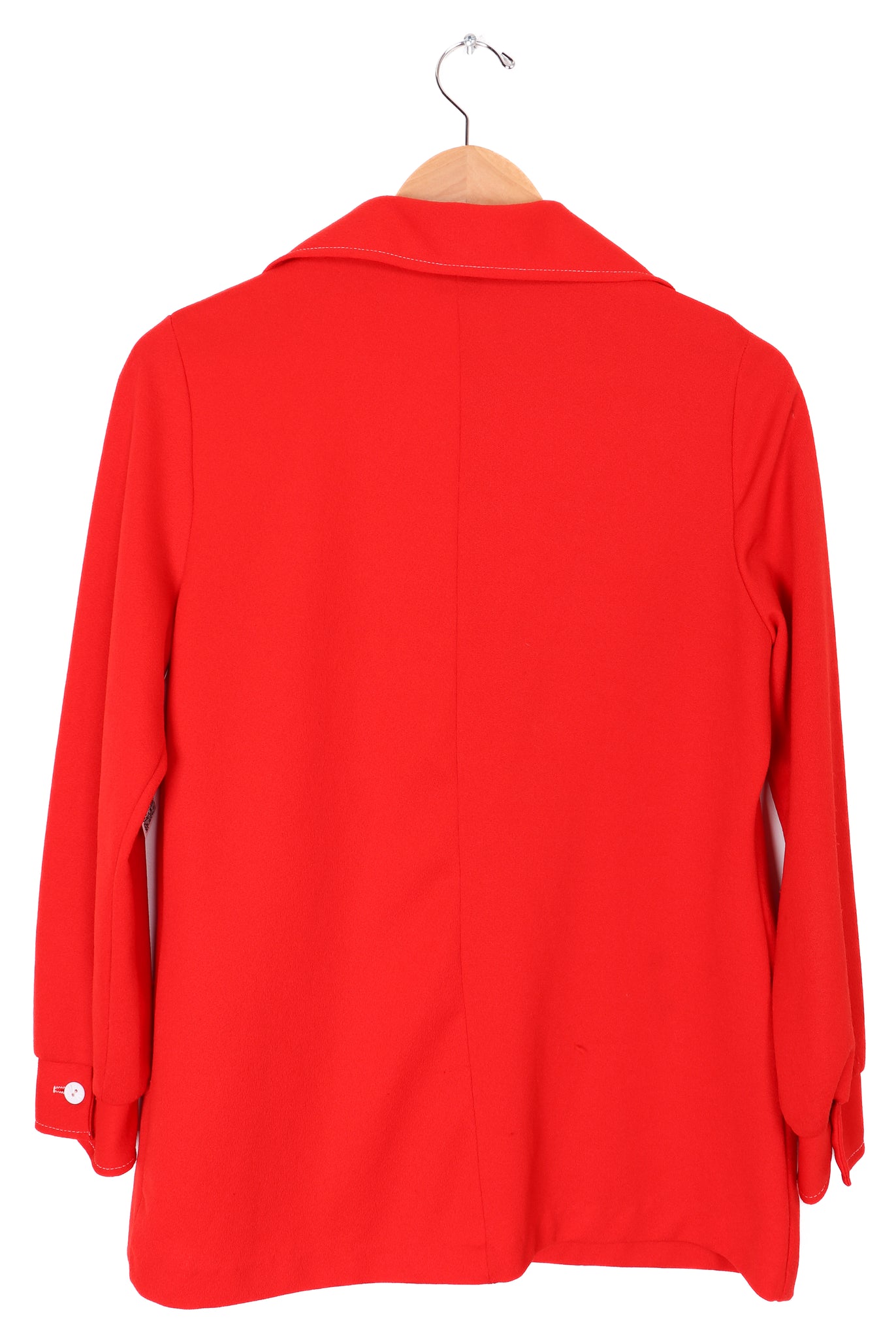 60s-70s NPC Fashions Red Polyester Button Up