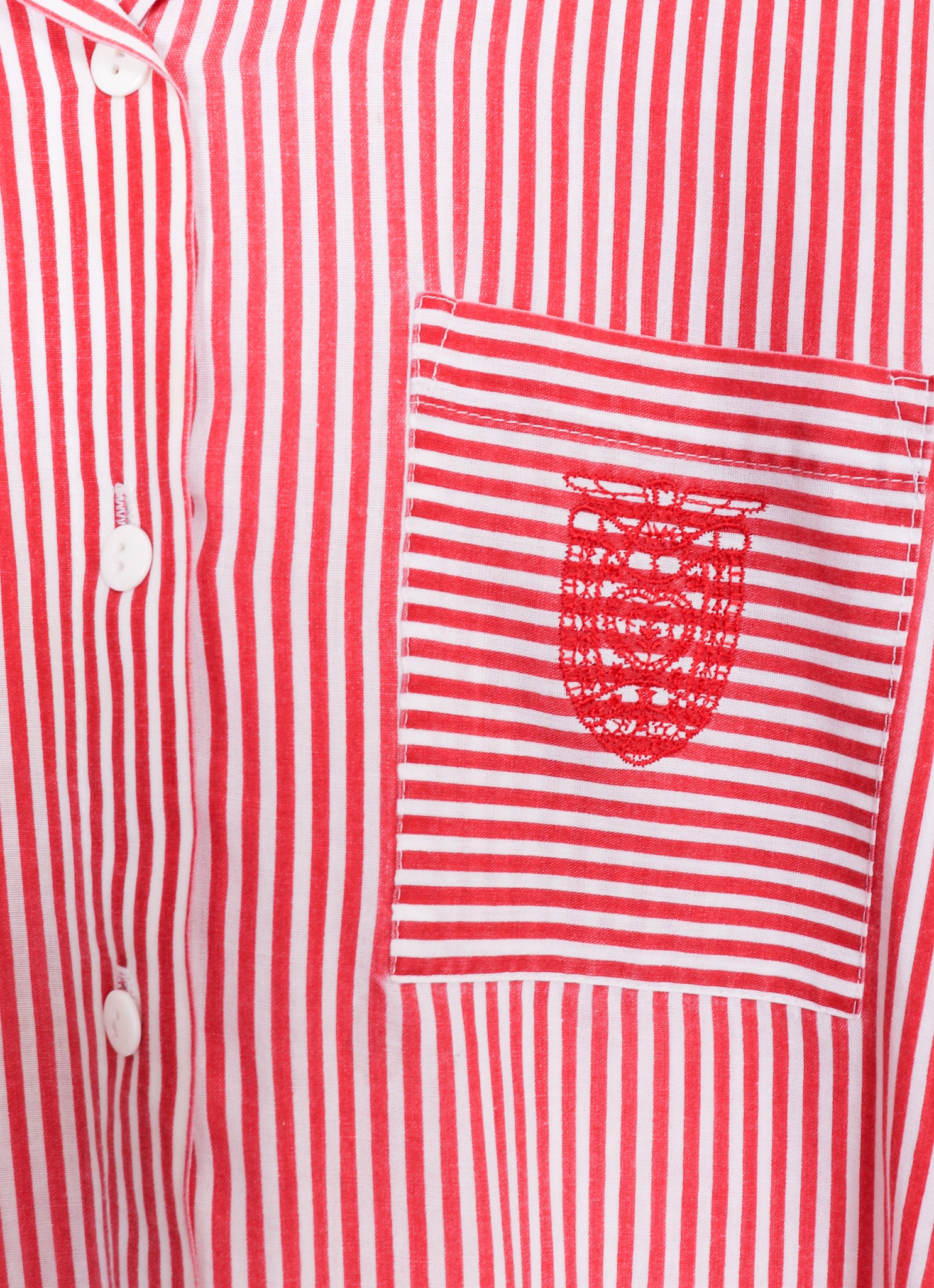70s-80s Jrs Only Red Striped Blouse