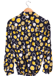 90s Du Rue of California Yellow Polka Dot Blouse