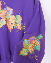 80s-90s Lee Heavy Weight Cotton Glittery Flowers Crewneck