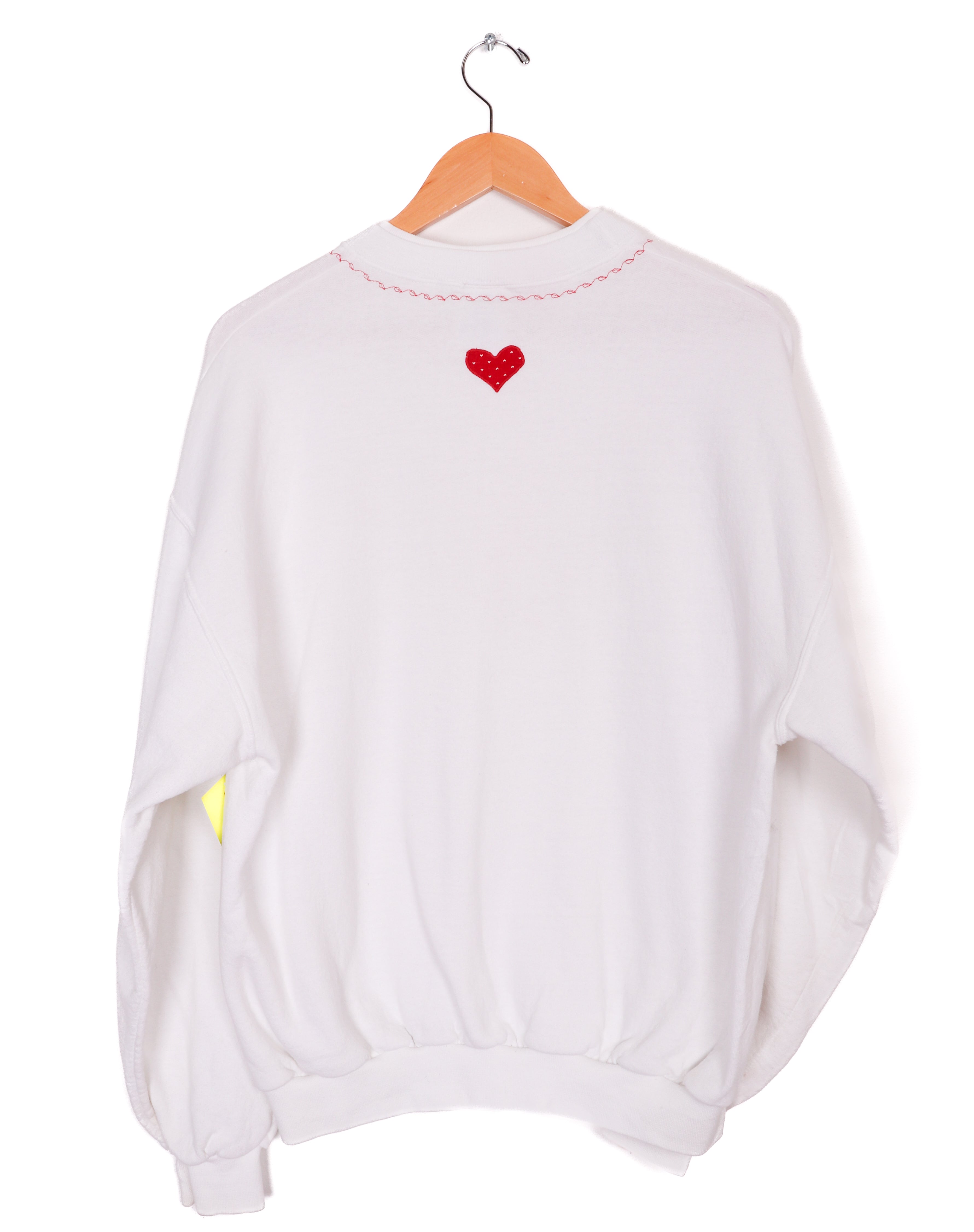 90s Jerzees Stitched Hearts Crewneck