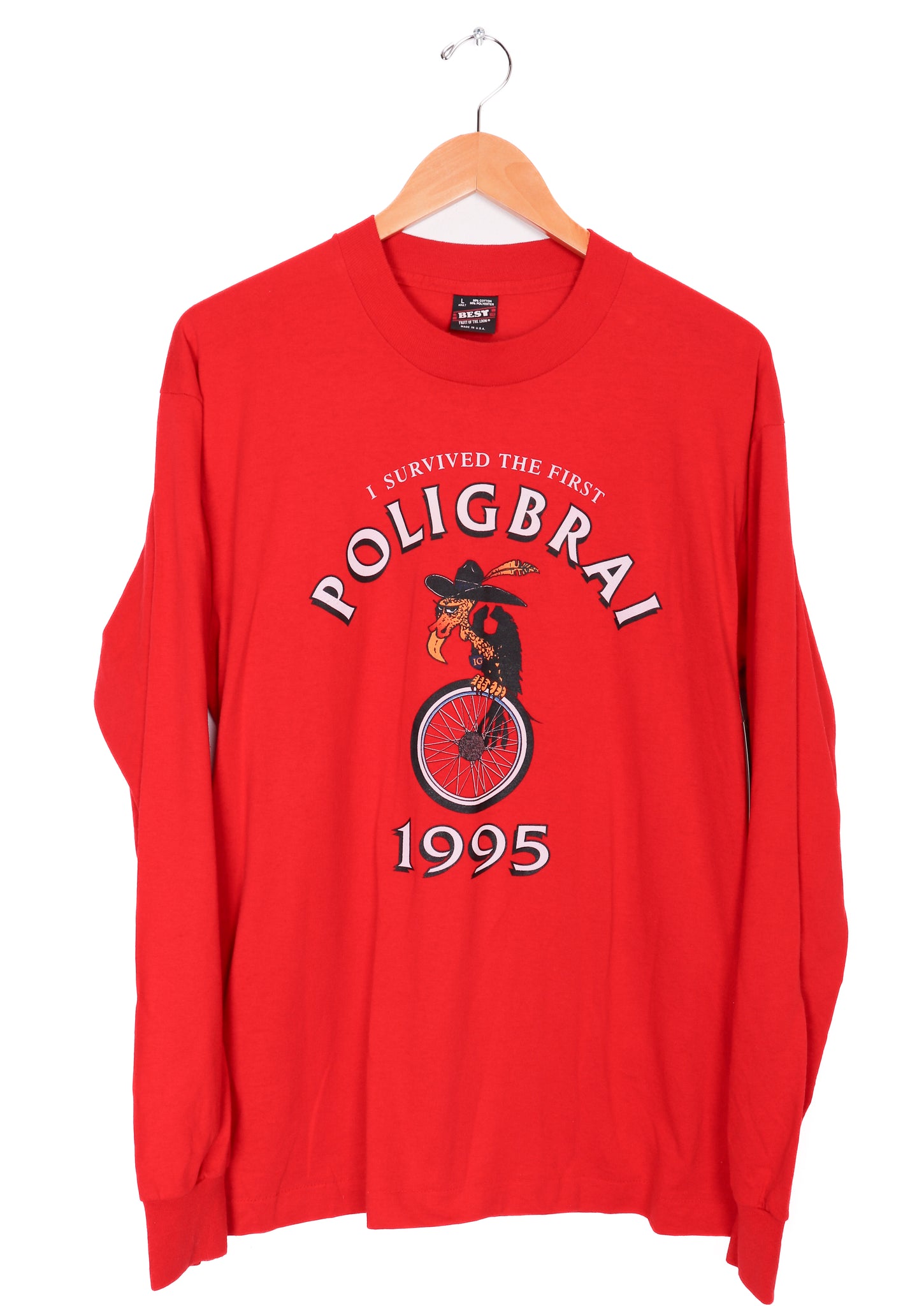 1995 Best Fruit of the Loom "I Survived the first Poligbrai" Long Sleeve