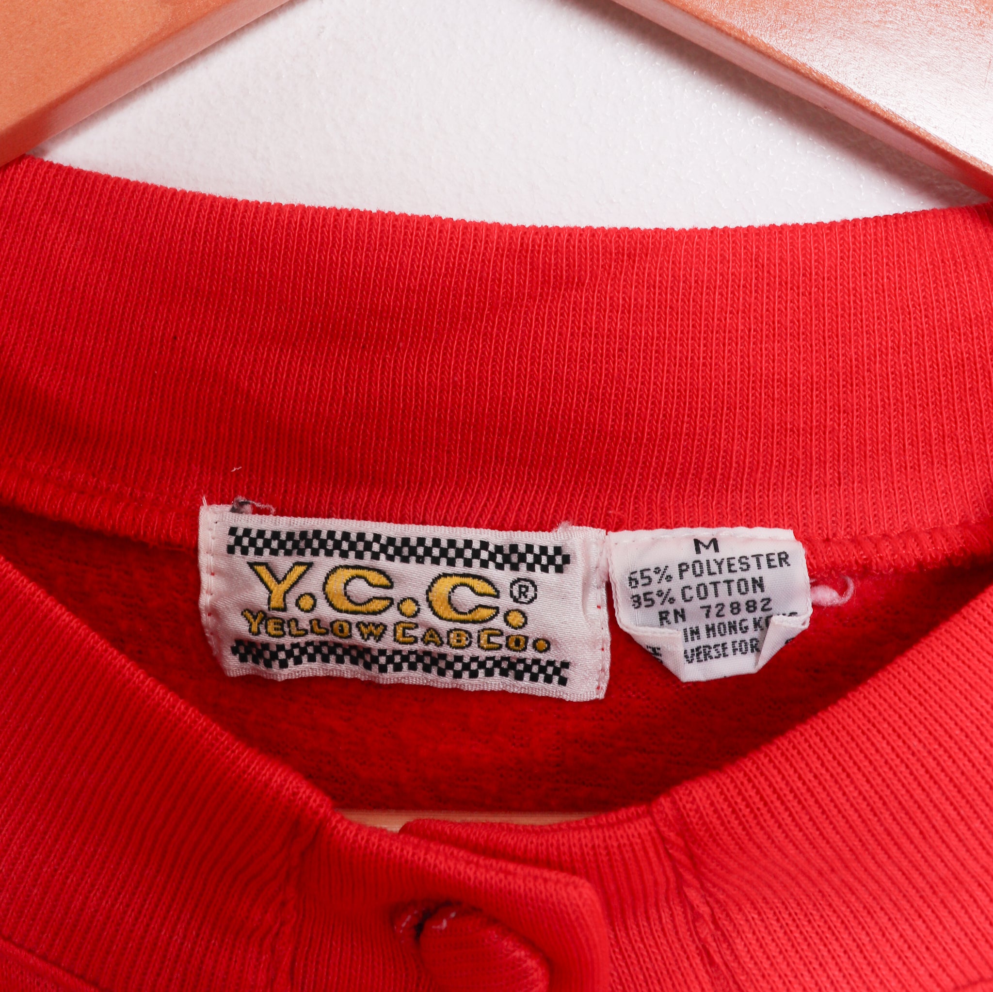 90s Yellow Cab Company Cropped Red Leaves Sweatshirt