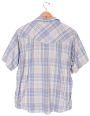 Dickies Mens Blue Plaid Western Shirt