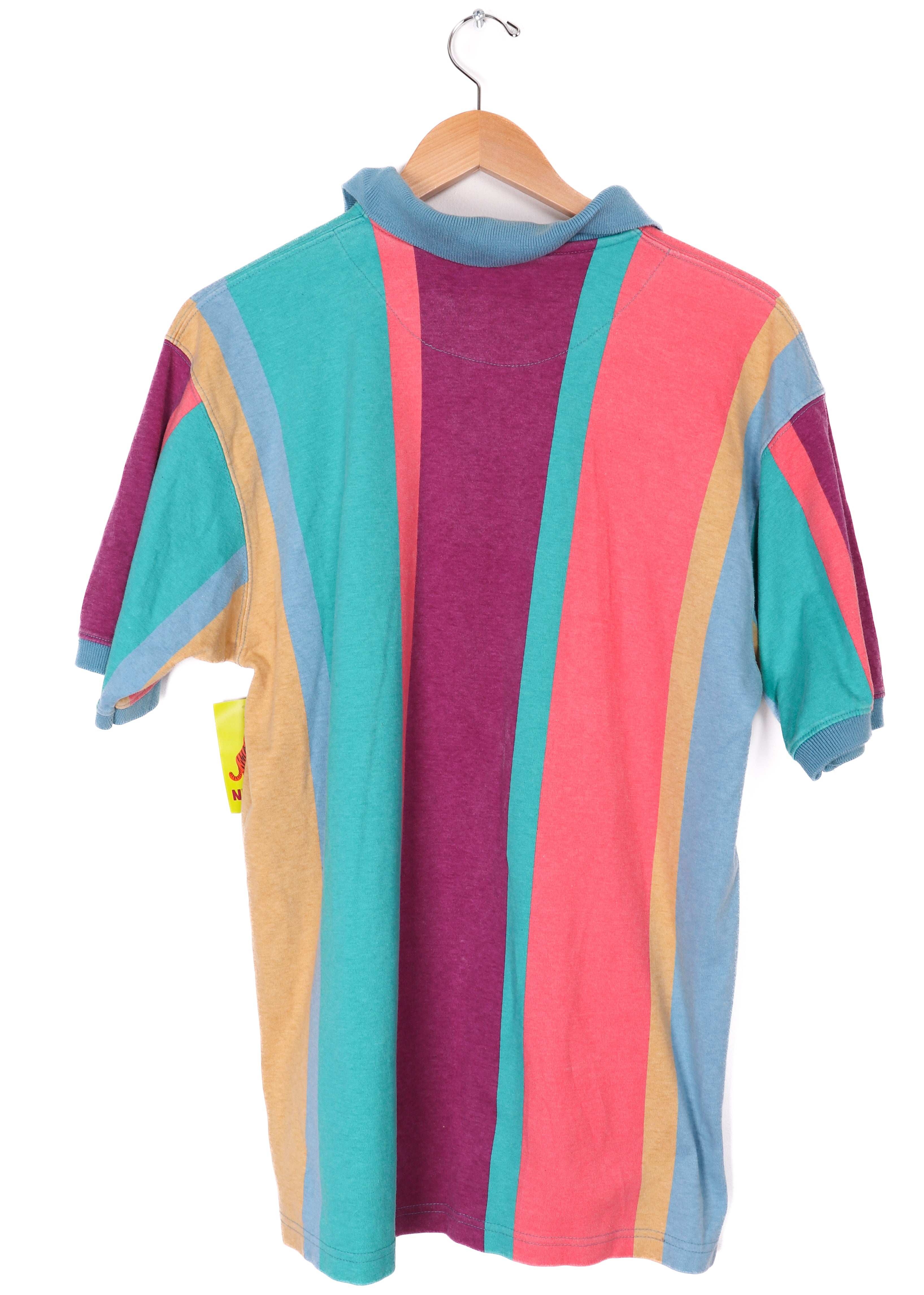 90s Club New Port Colorful Striped Collared Shirt