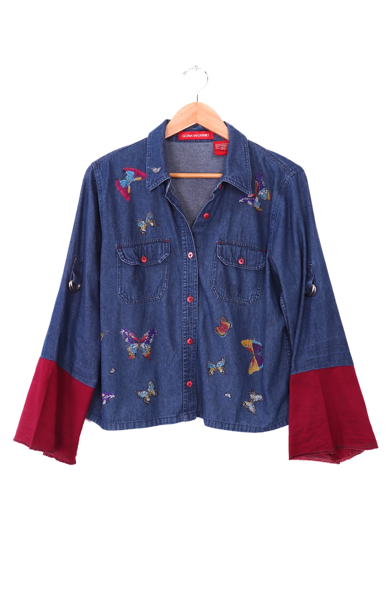 Denim Butterflies Jacket/ Blouse
