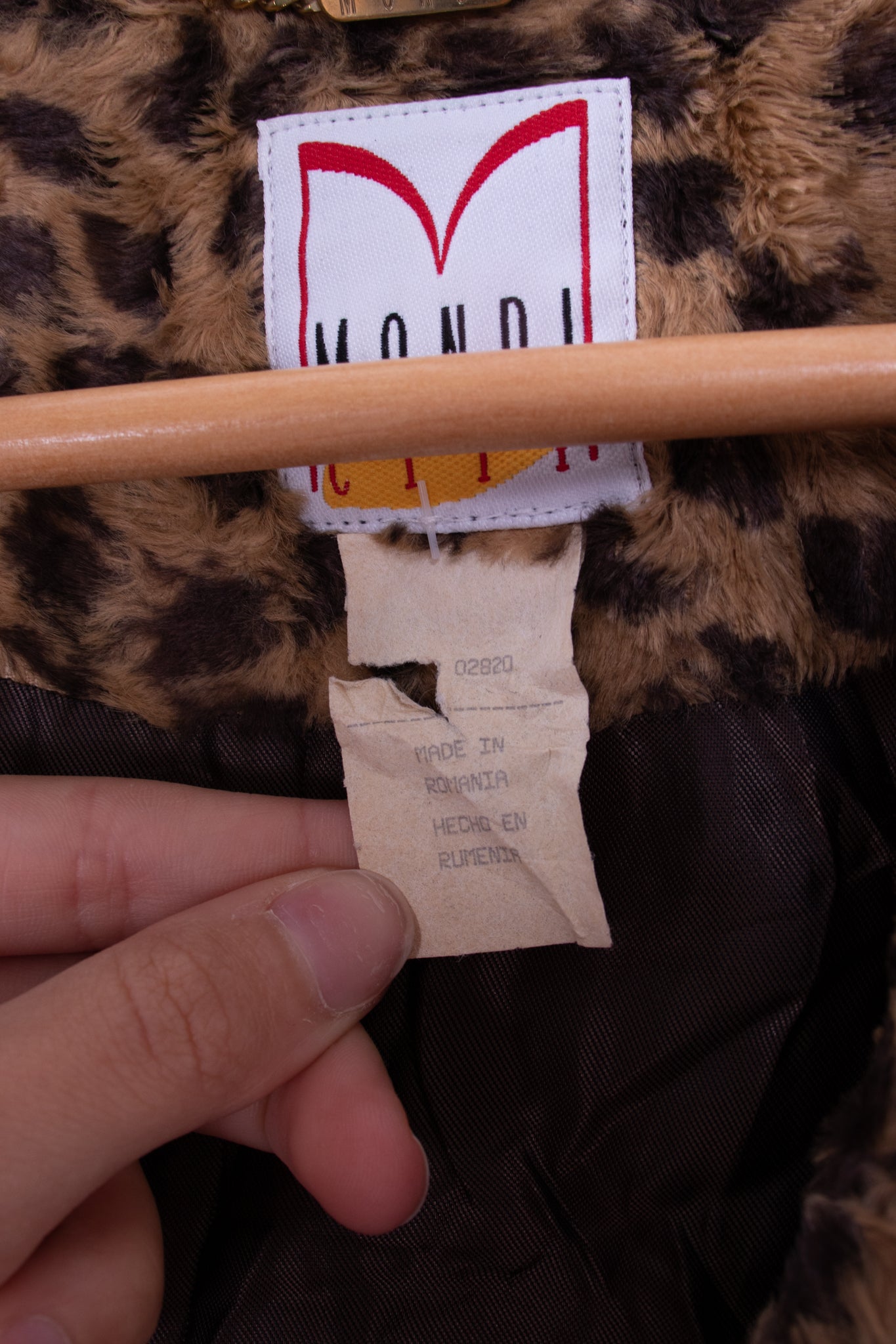 80s Monoi Cheetah Print Fluff Jacket
