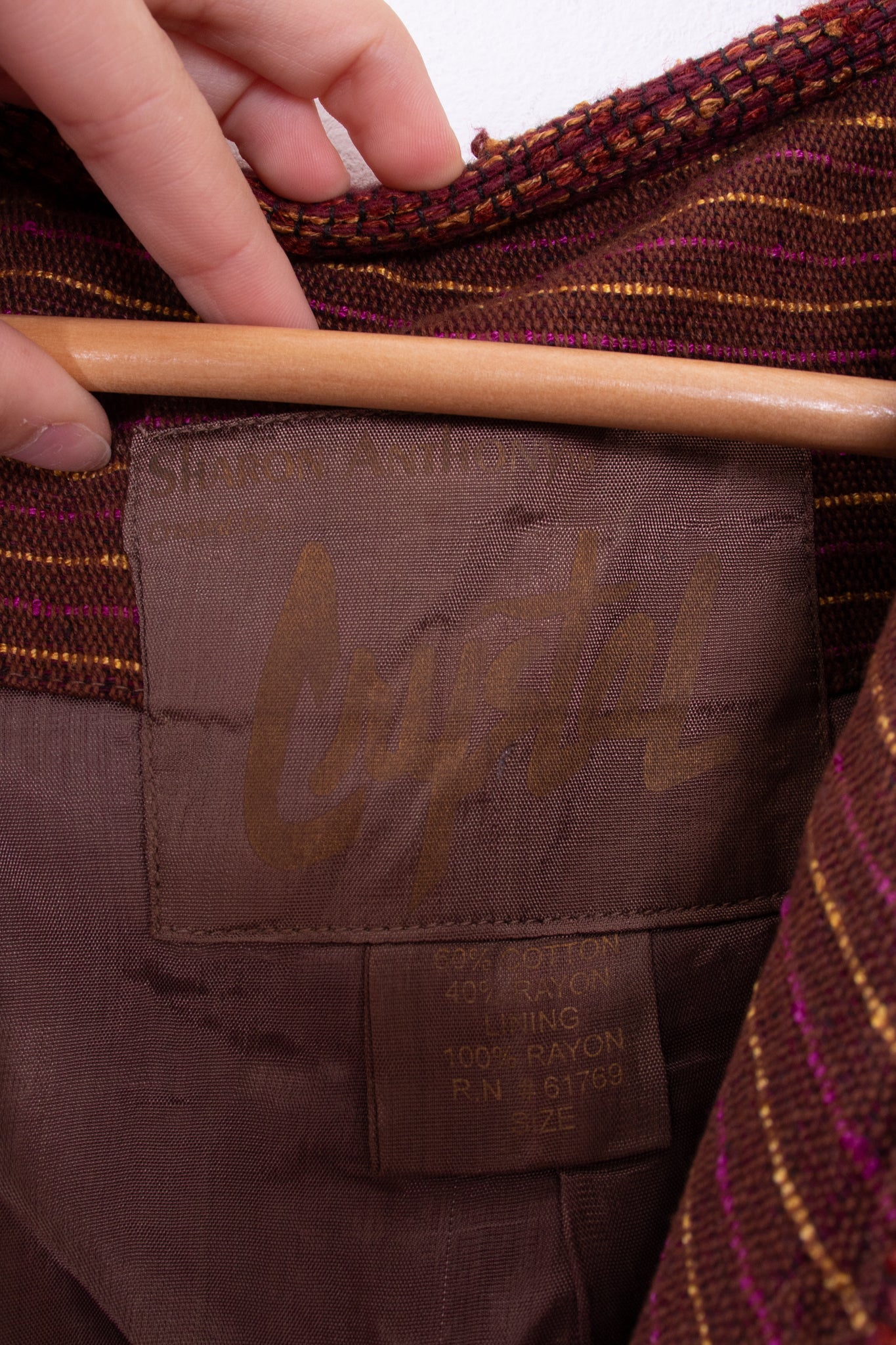 Sharon Anthony Crystal Purple Patchwork Cardigan Jacket