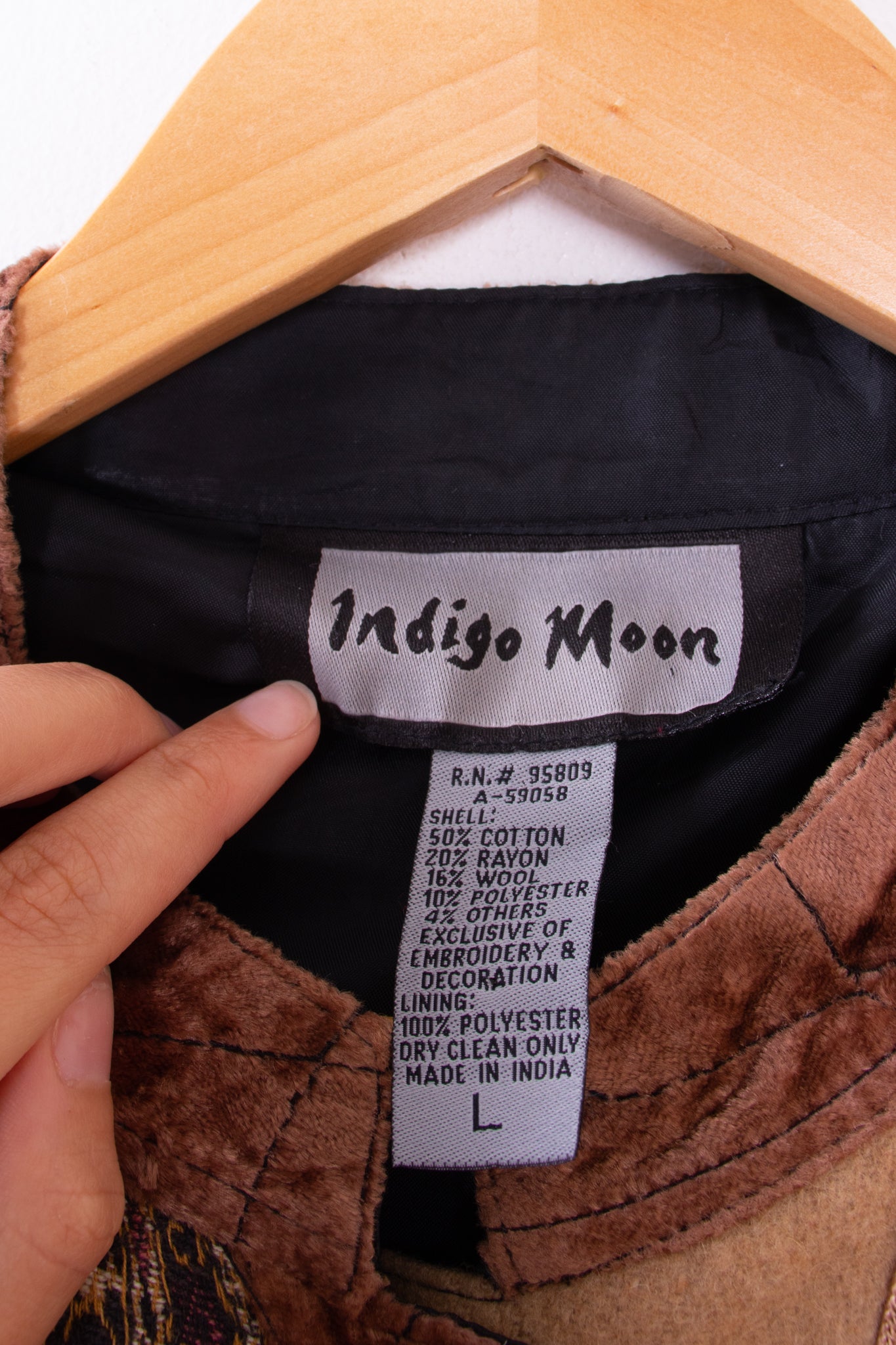 Indigo Moon Brown Tones Patchwork Jacket